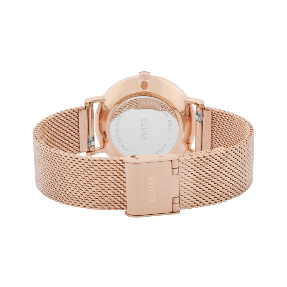 Cluse minuit mesh rose gold black/rose gold