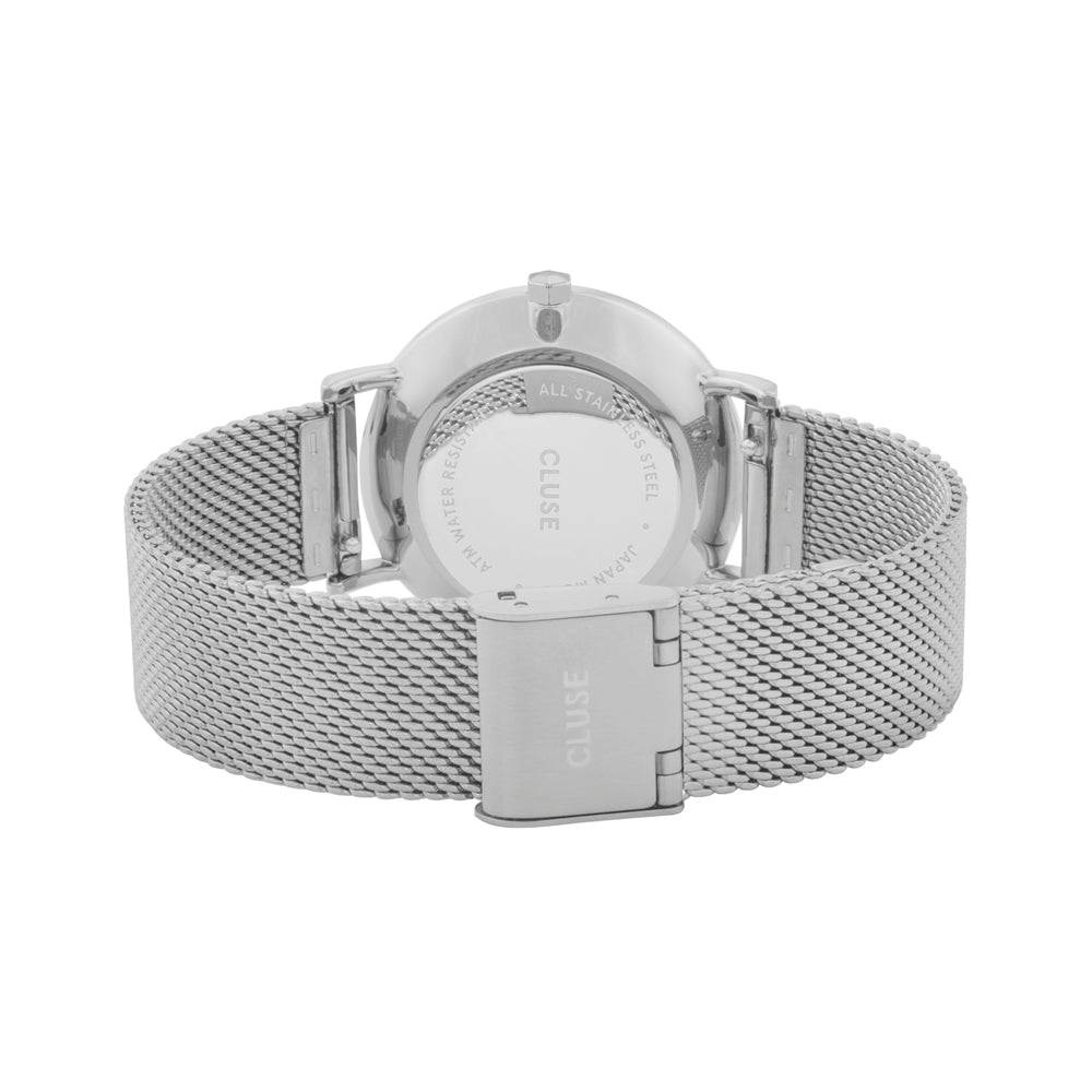 Cluse minuit mesh silver black/black