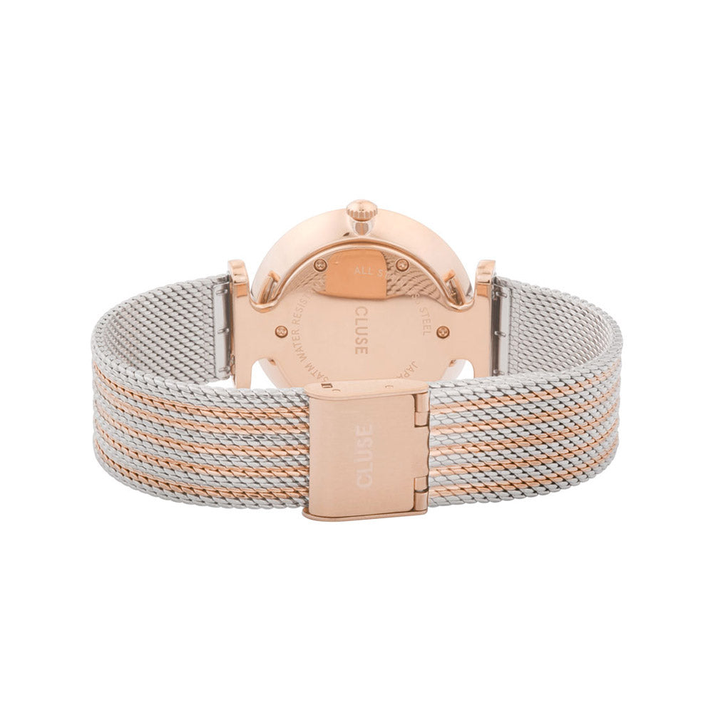 Cluse Triomphe Mesh Rose Gold | White