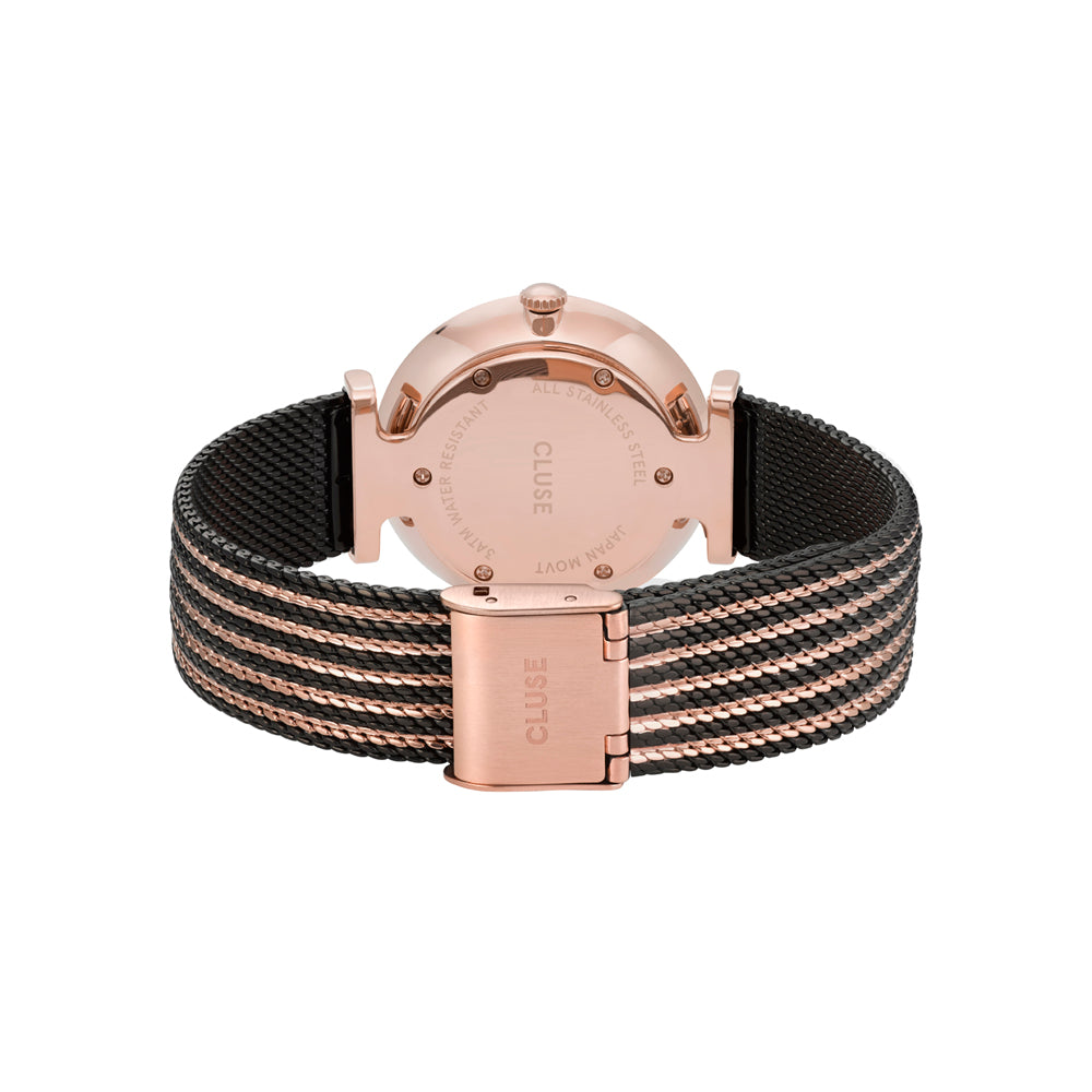 Cluse Triomphe Mesh Bicolour Rose Gold - Black
