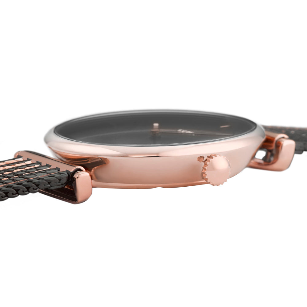 Cluse Triomphe Mesh Bicolour Rose Gold - Black