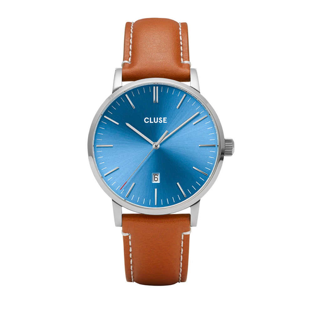 Cluse aravis leather brown /blue