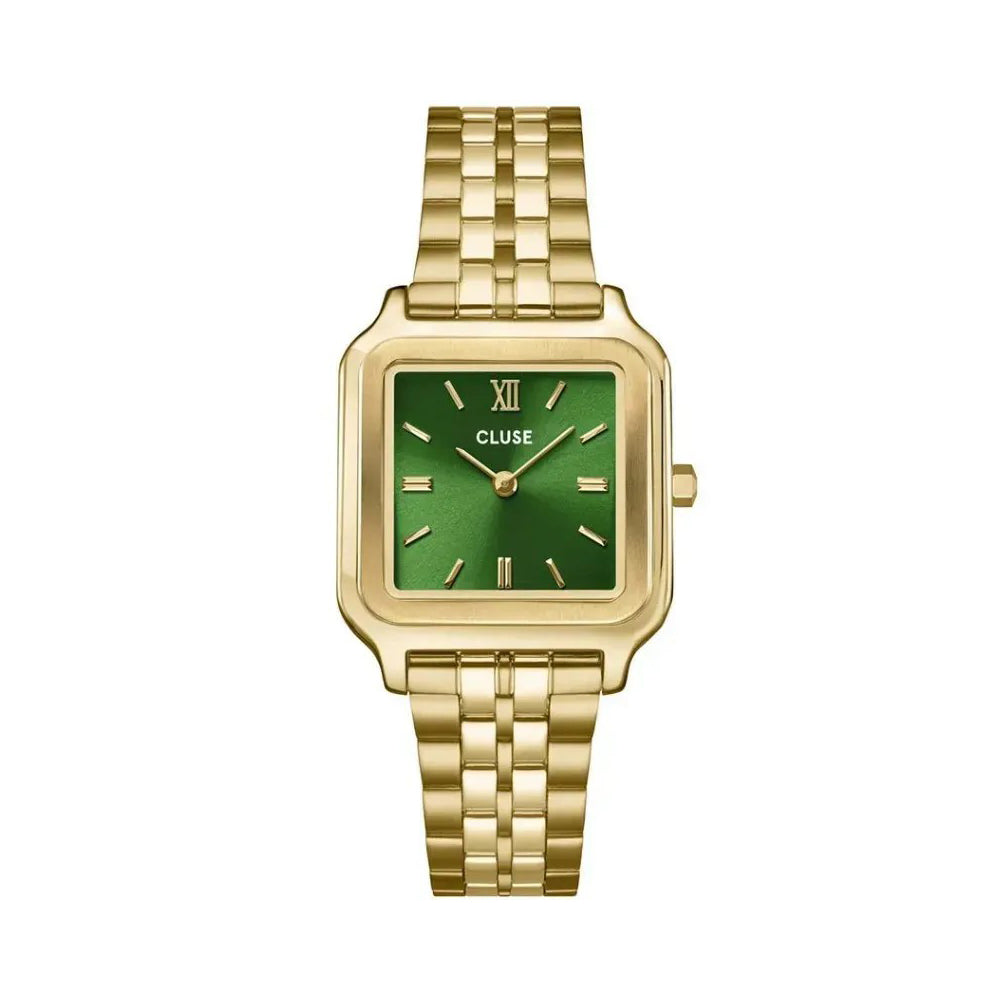 CLUSE Gracieuse Watch Steel Forest Green Gold Colour