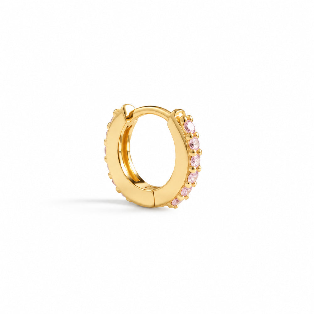 Aleyole Pink Mini Bali Gold Hoop EG4218