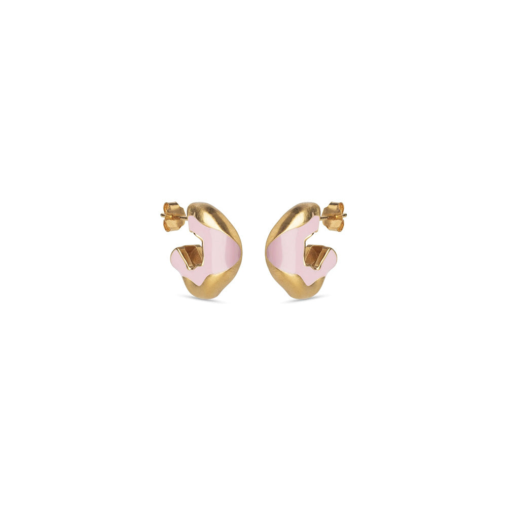 Enamel Hoops Amelia Light Pink E272GM