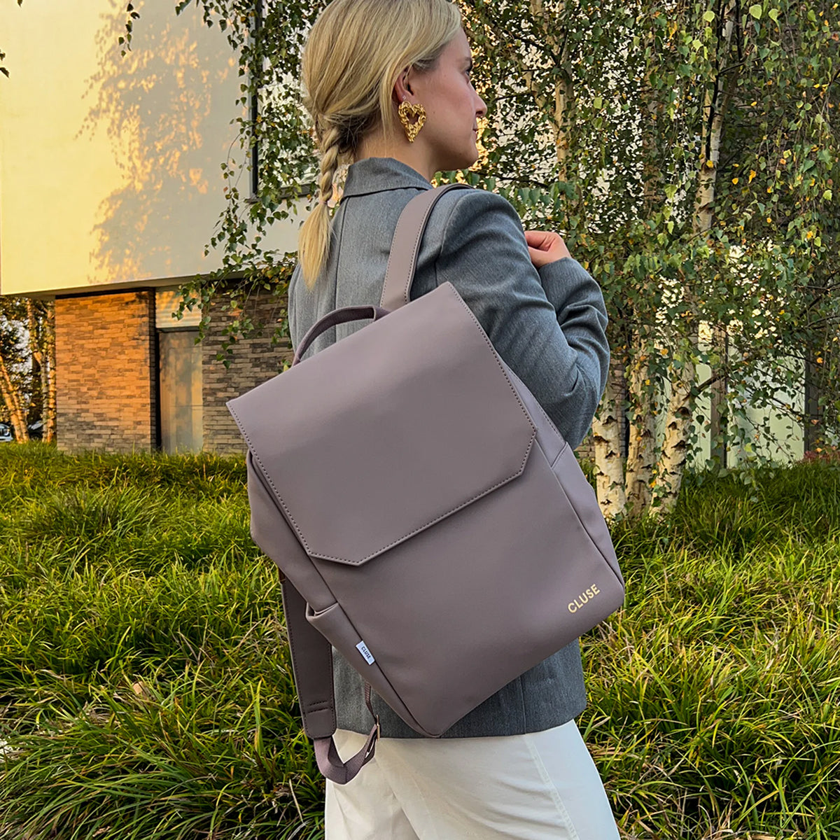 Σακίδιο Πλάτης Cluse Nuitée 2.0 Backpack, Grape, Gold Colour CX04402