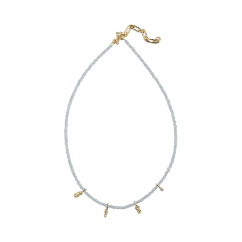 Enamel Necklace Bahama Aquamarine N88GM