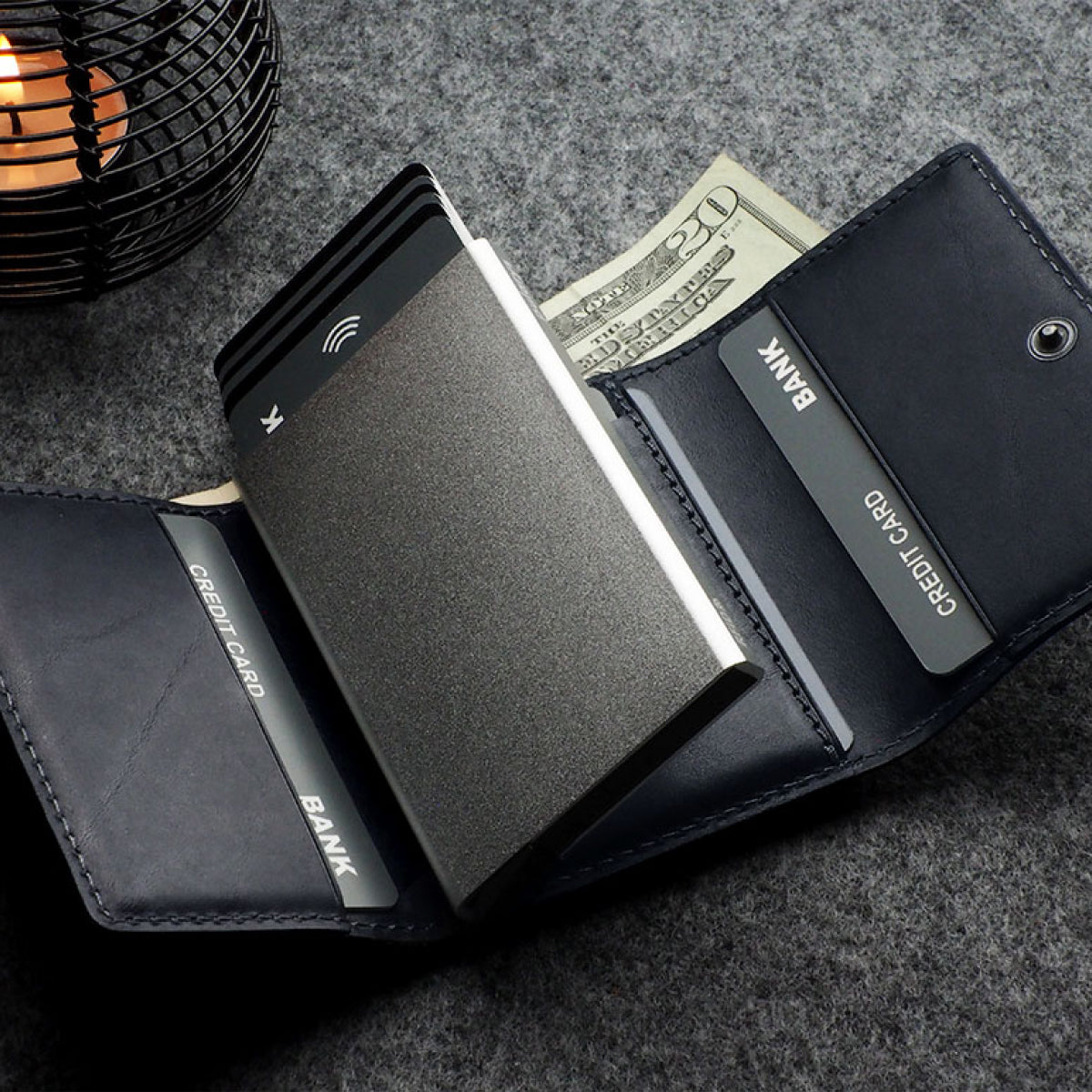 Pularys Bosto RFID Nomad Leather Navy Blue 169314104