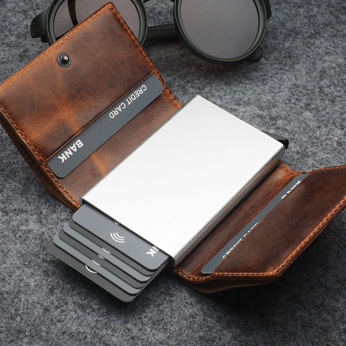 Pularys Bosto RFID Vintage Saddle Leather Brown 169331007