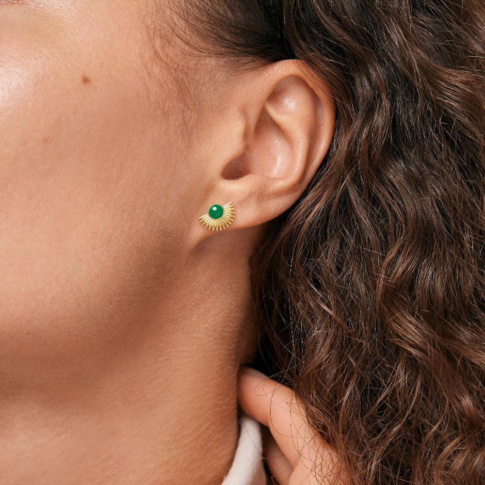 Enamel Studs Soleil Petrol Green E97GM