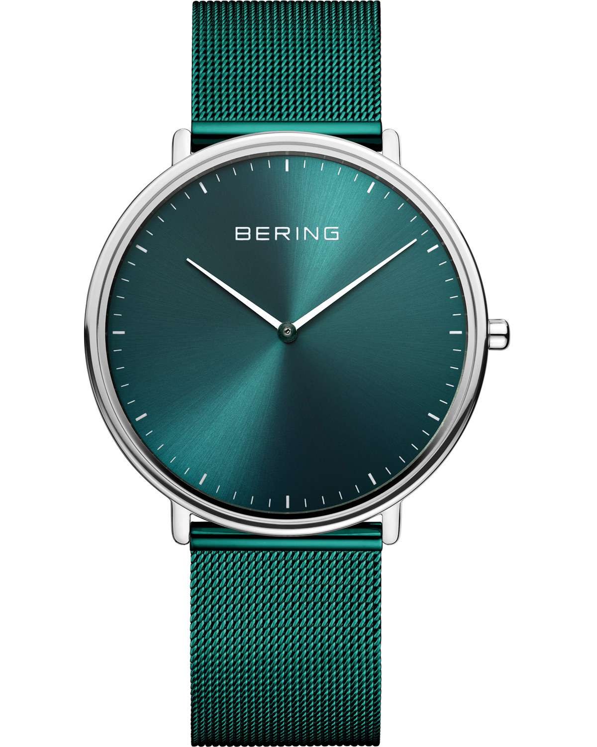BERING Ultra Slim Green Stainless Steel Bracelet