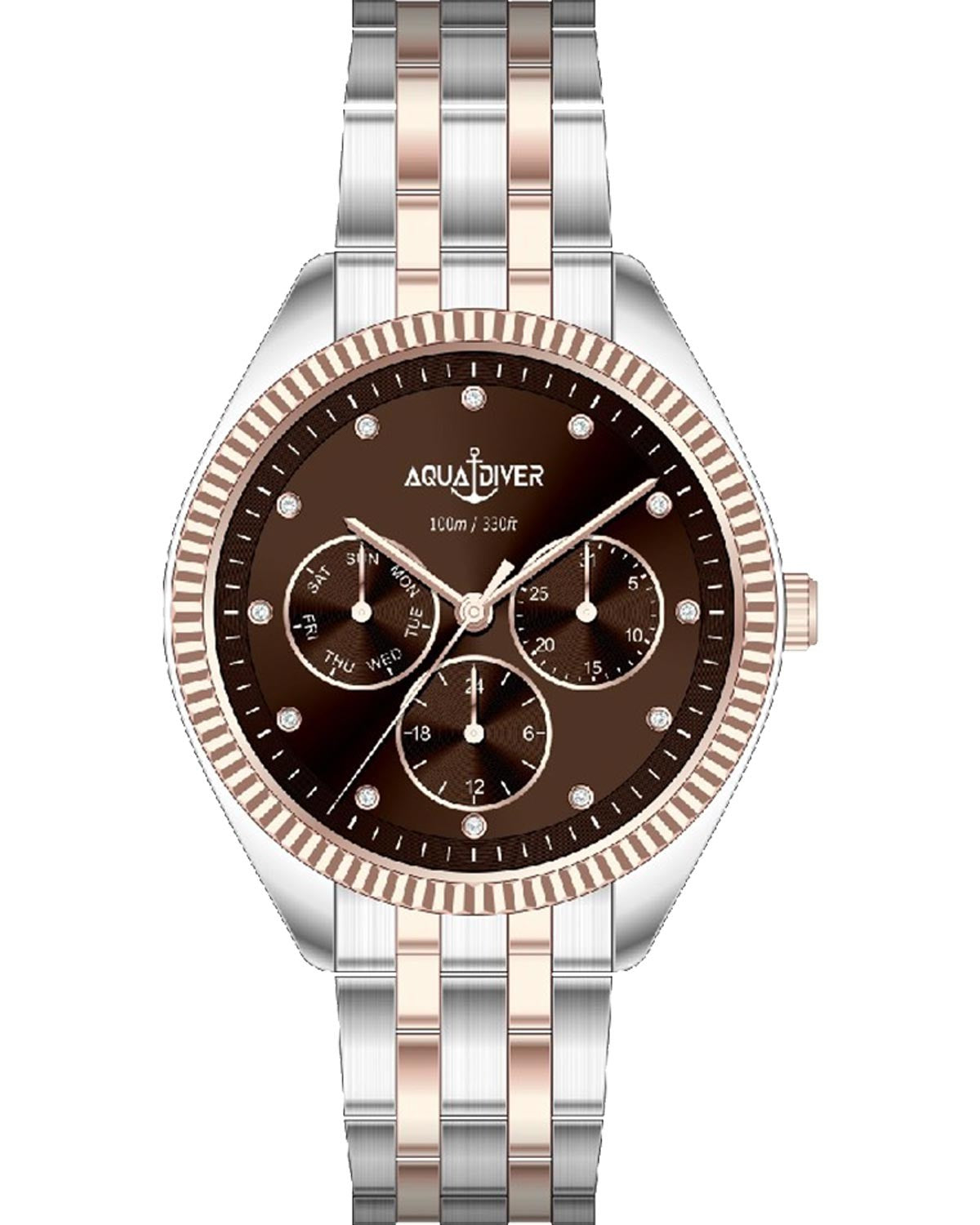 Ρολόι AQUADIVER Mermaid Swarovski Two Tone Stainless Steel Bracelet