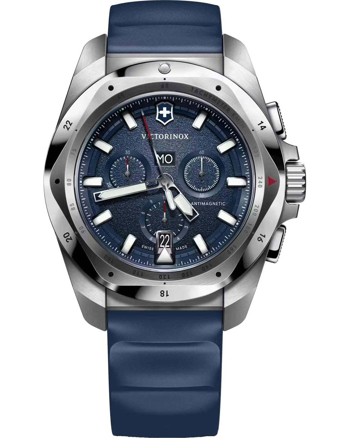 Ρολόι VICTORINOX I.N.O.X. Chronograph Blue Rubber Strap
