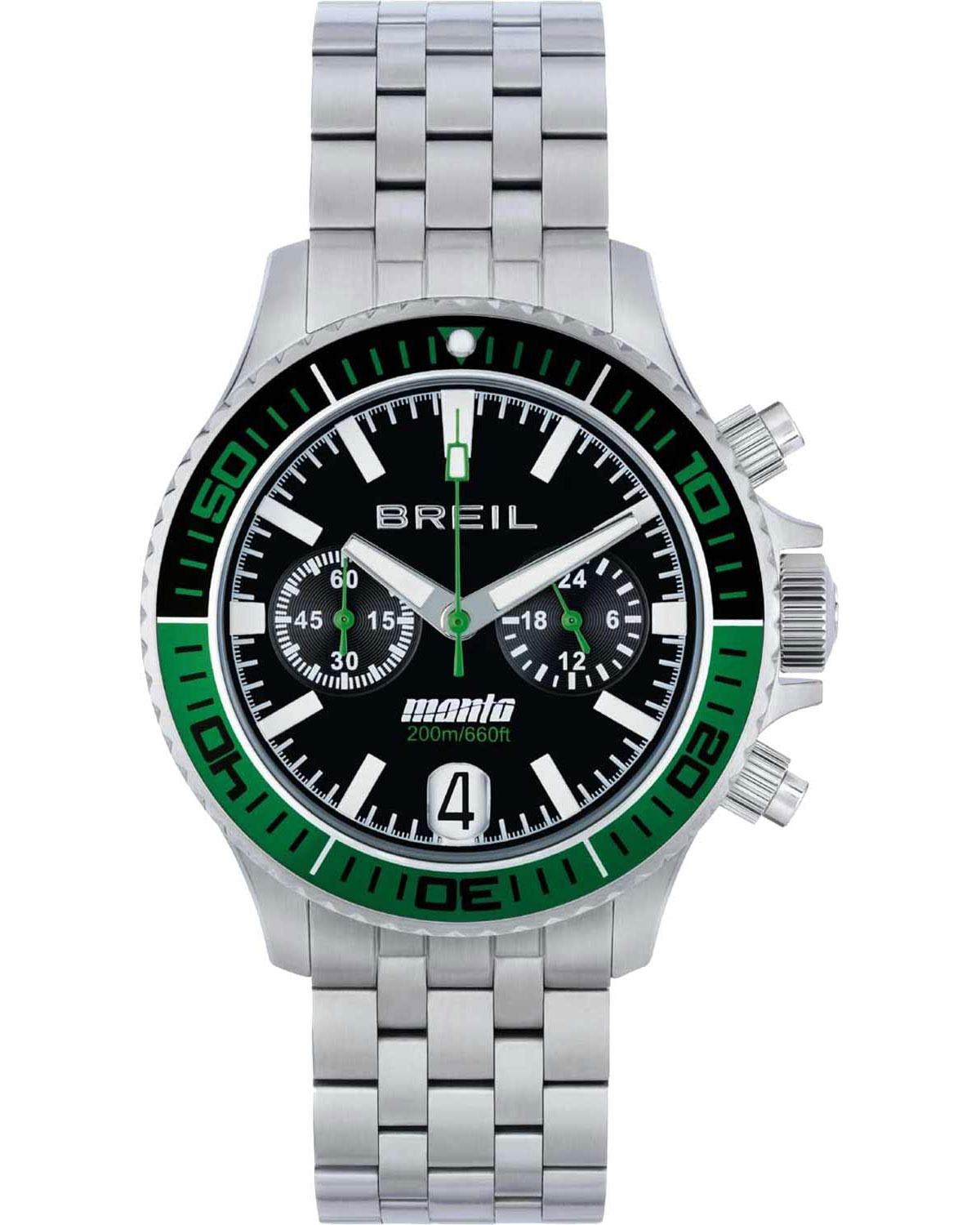 Ρολόι BREIL Manta P.R.O. Chronograph Silver Stainless Steel Bracelet