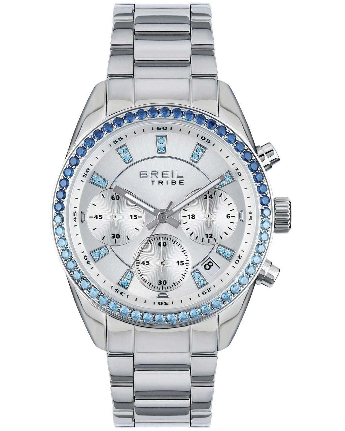 Ρολόι BREIL Tribe Azure Crystals Chronograph Silver Stainless Steel Bracelet