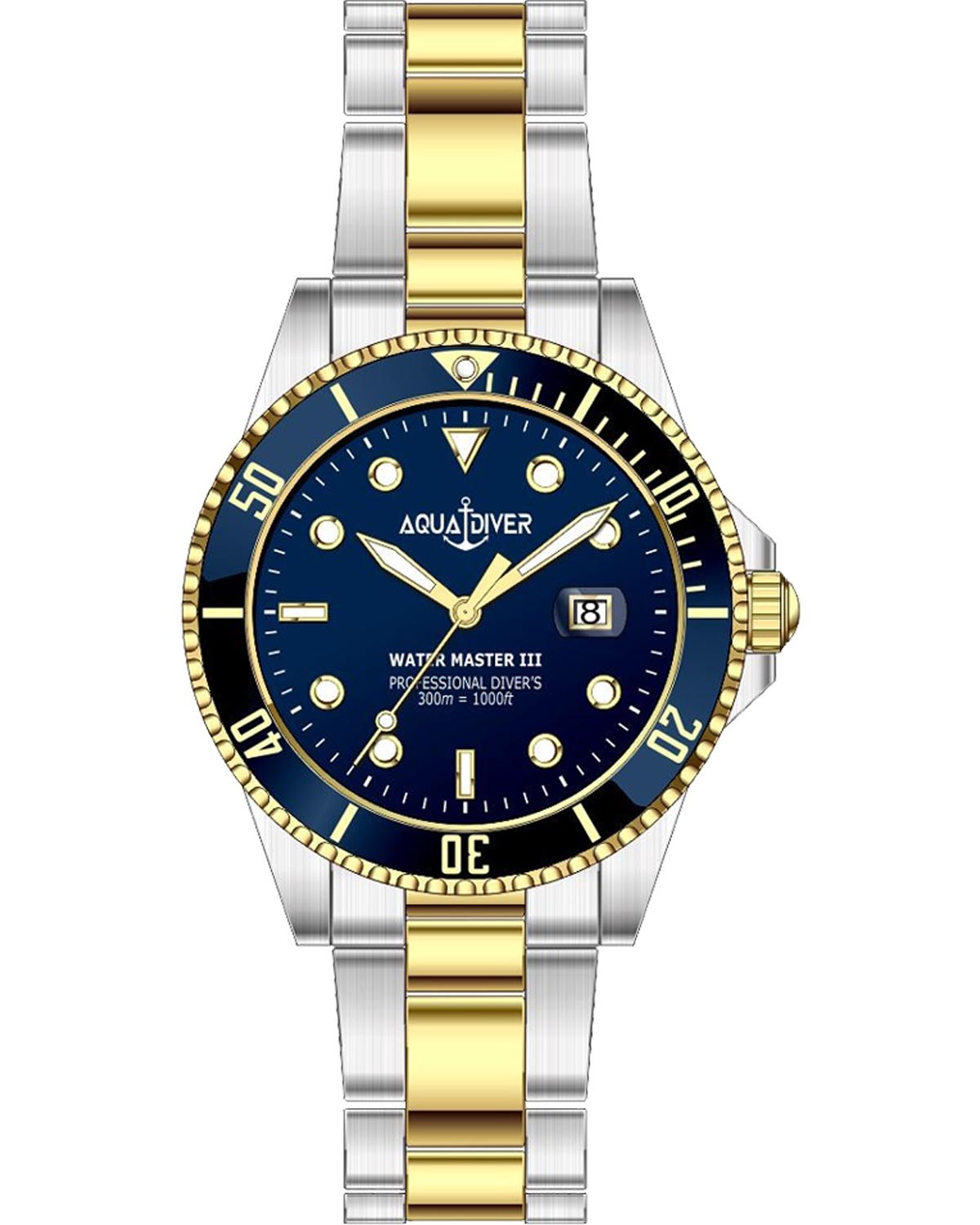 Ρολόι AQUADIVER Water Master III Two Tone Stainless Steel Bracelet