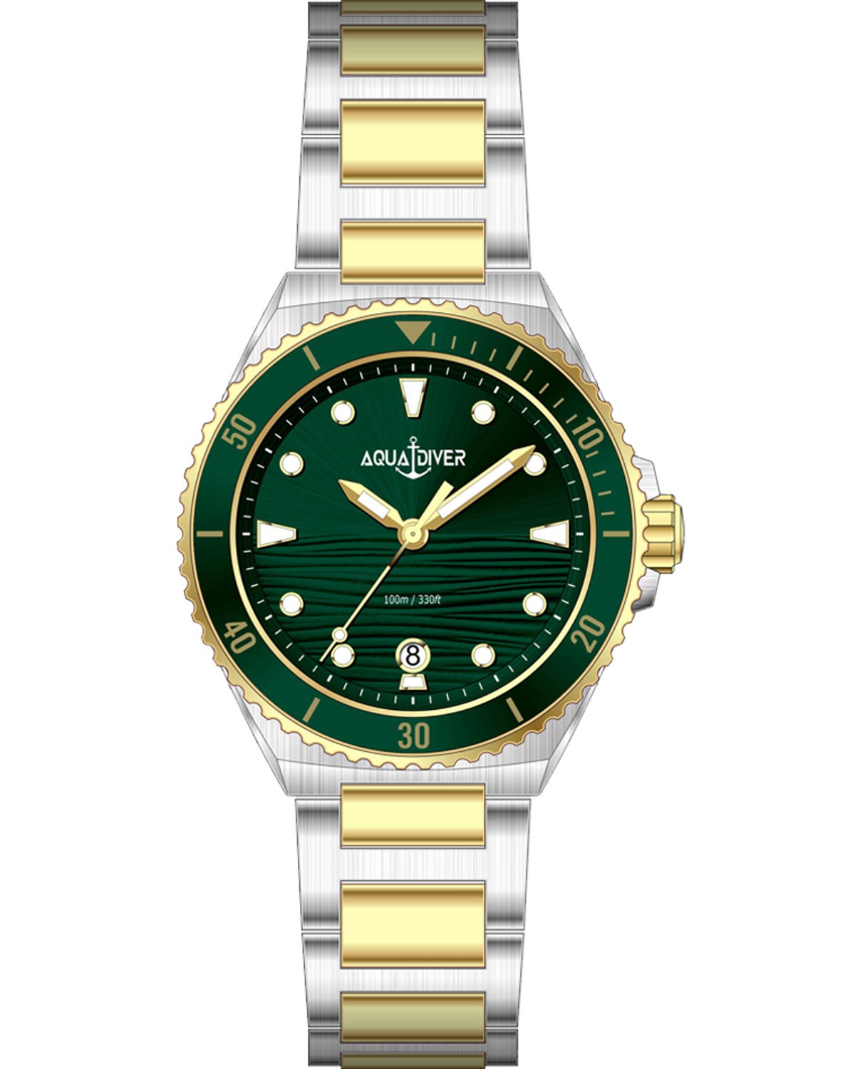 Ρολόι AQUADIVER Oceana Swarovski Two Tone Stainless Steel Bracelet