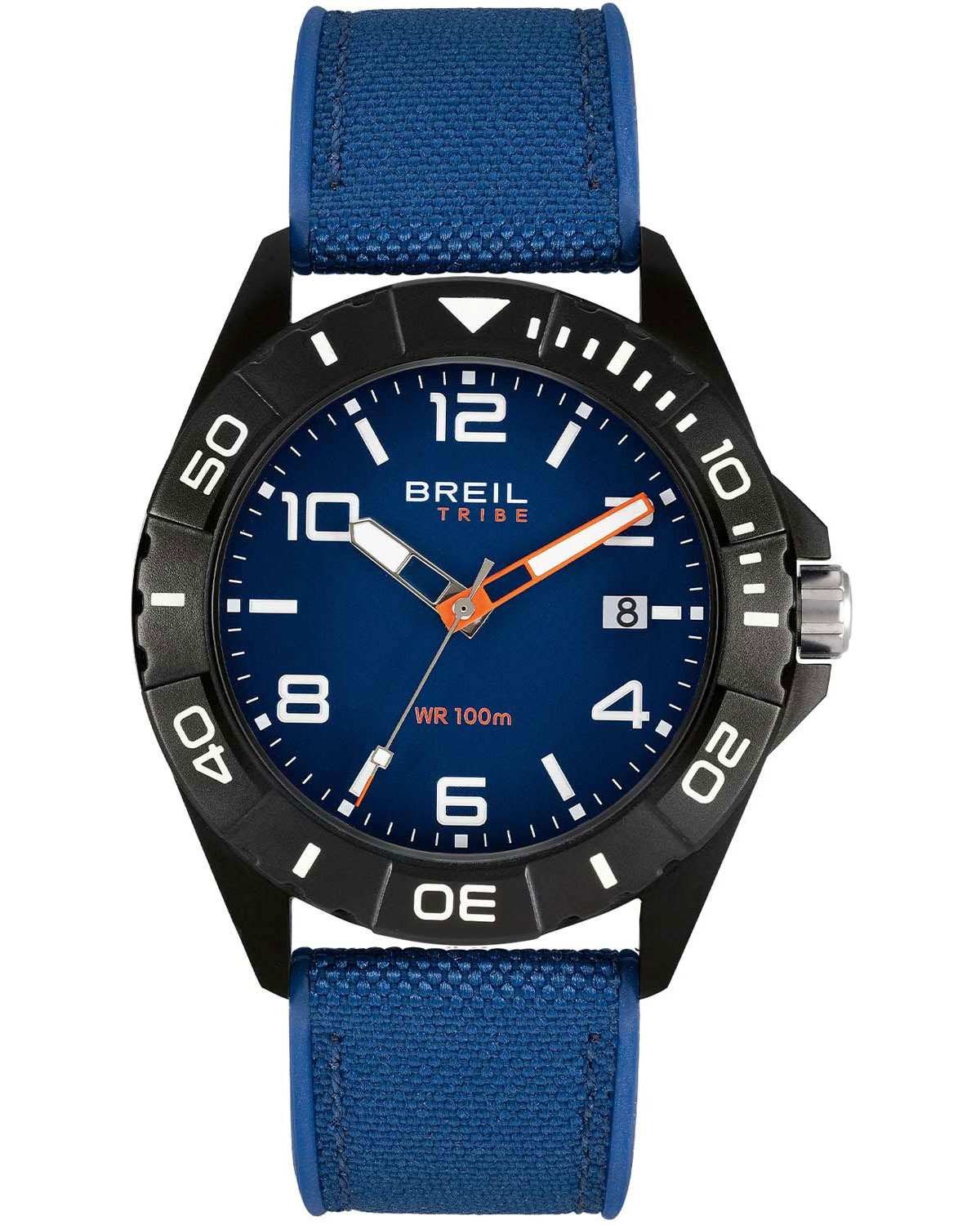 Ρολόι BREIL Tribe Black Horizon Blue Combined Materials Strap