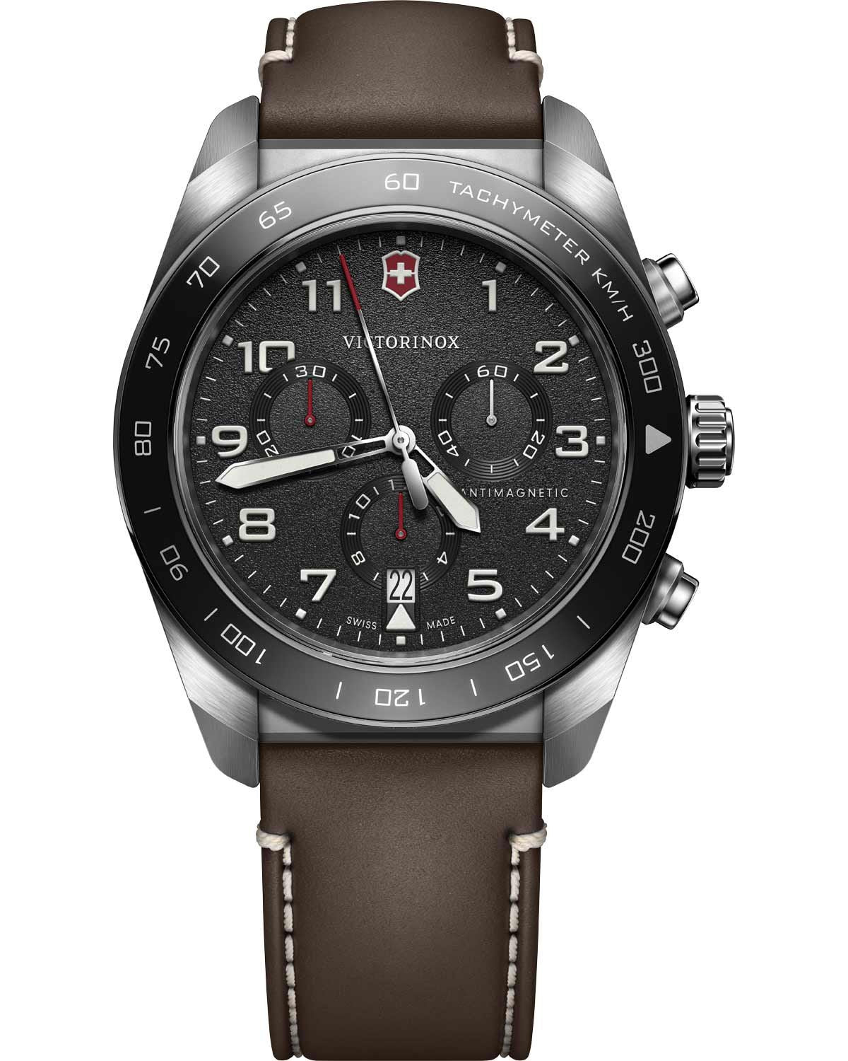 Ρολόι VICTORINOX Swiss Army Chronograph Brown Leather Strap
