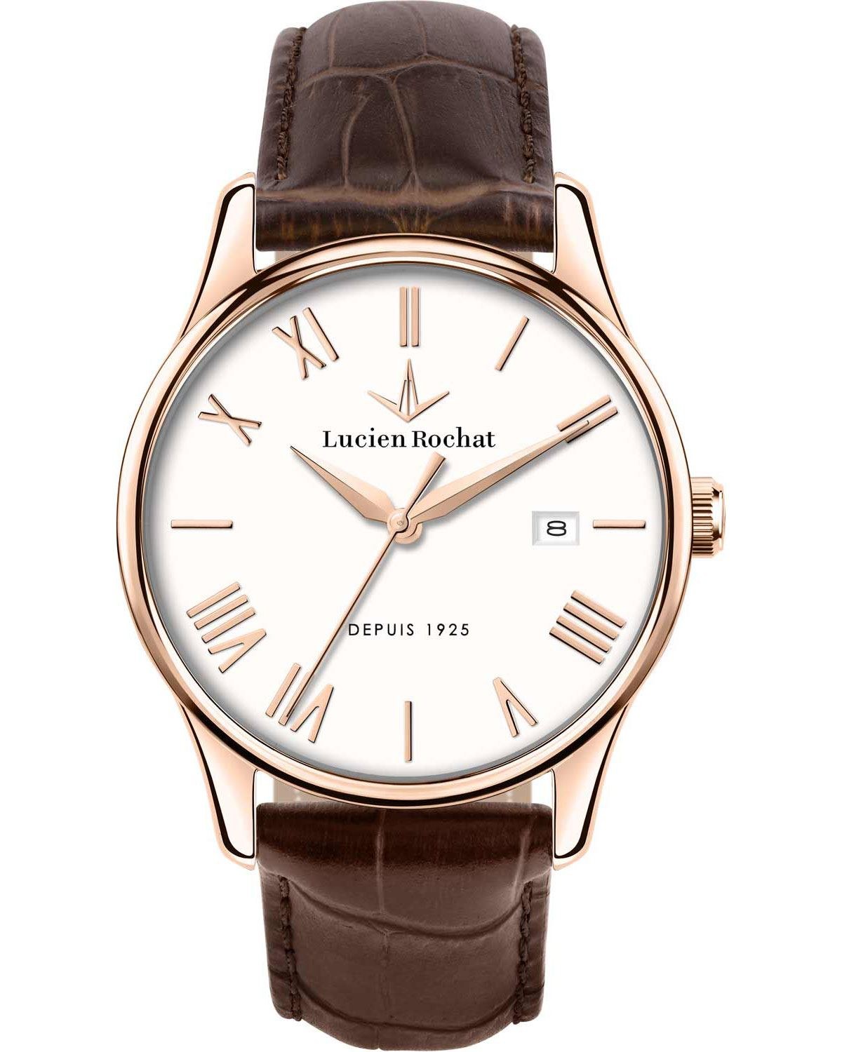 LUCIEN ROCHAT Montreux Brown Leather Strap