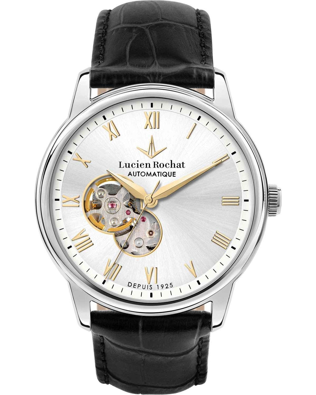 Ρολόι LUCIEN ROCHAT Iconic Automatic Black Leather Strap