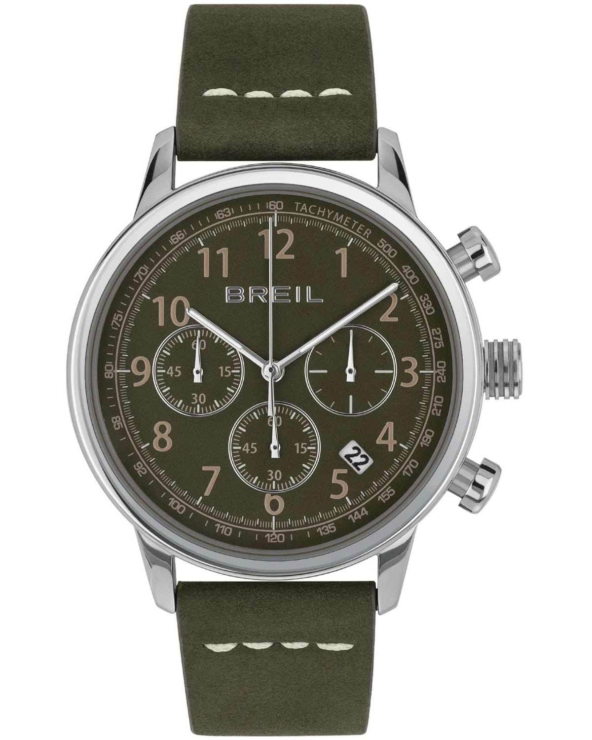 Ρολόι BREIL Outrider Chronograph Khaki Leather Strap