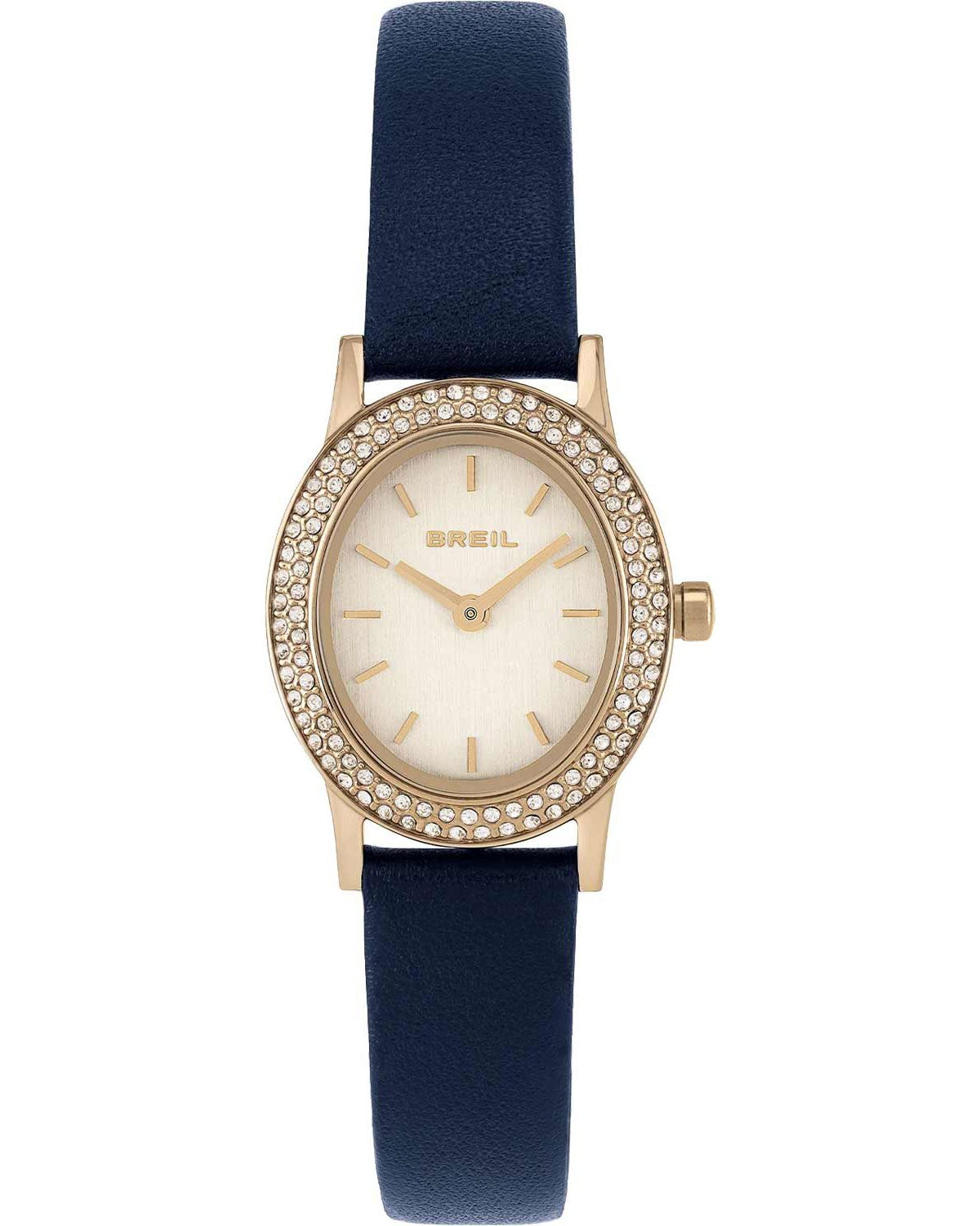 Ρολόι BREIL Alvea Crystals Blue Leather Strap