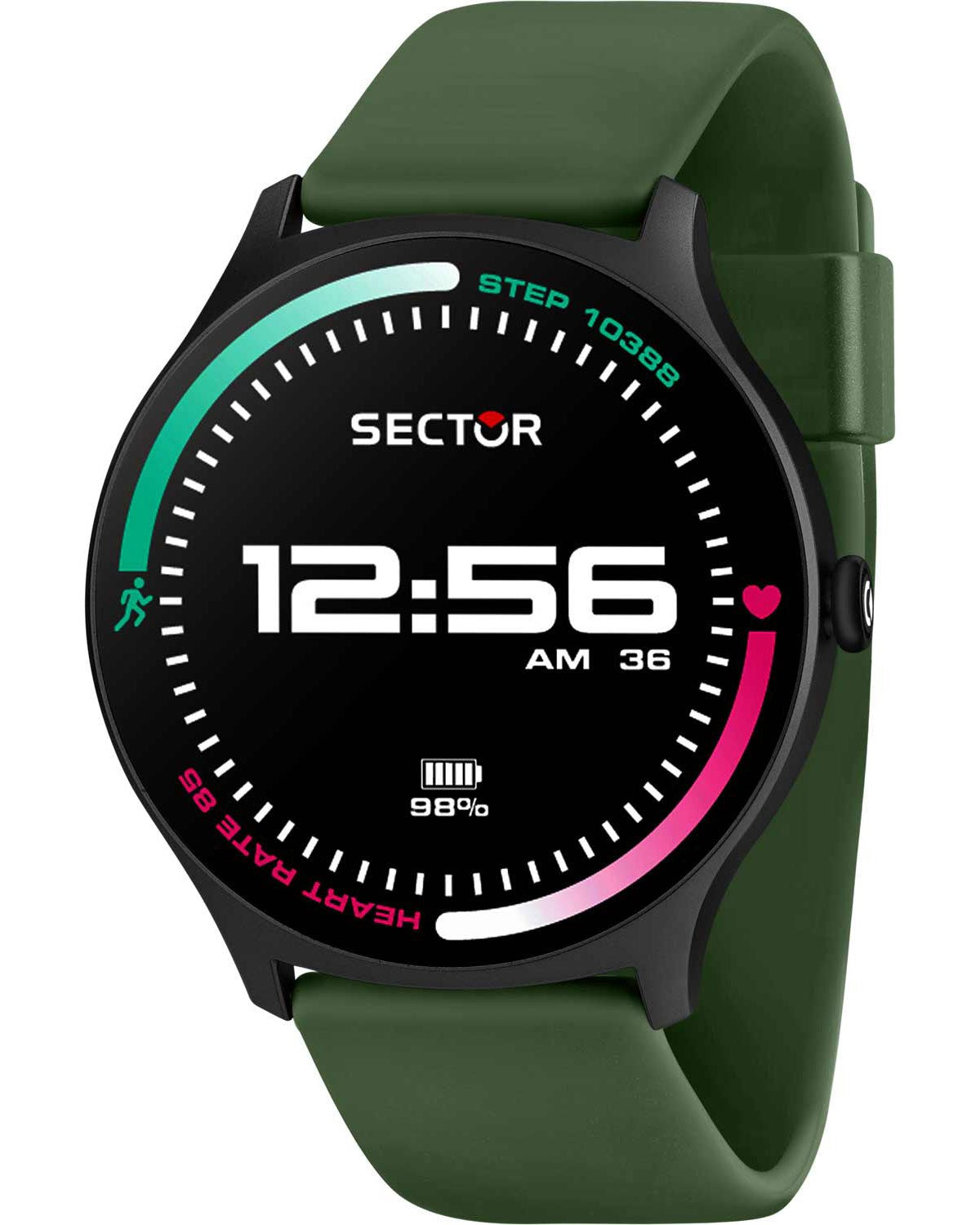 Ρολόι SECTOR S-06 Smartwatch Green Silicone Strap