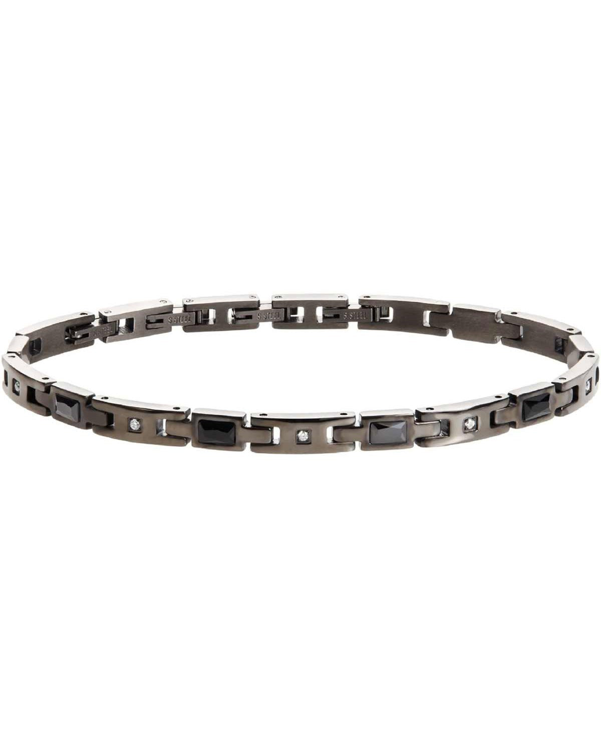 Βραχιόλι BREIL Ceramic Brick από ανοξείδωτο ατσάλι με ζιργκόν