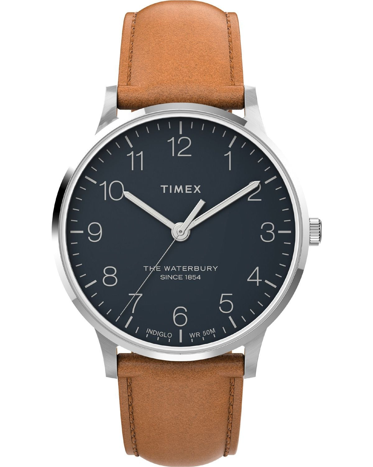 TIMEX Waterbury Brown Leather Strap
