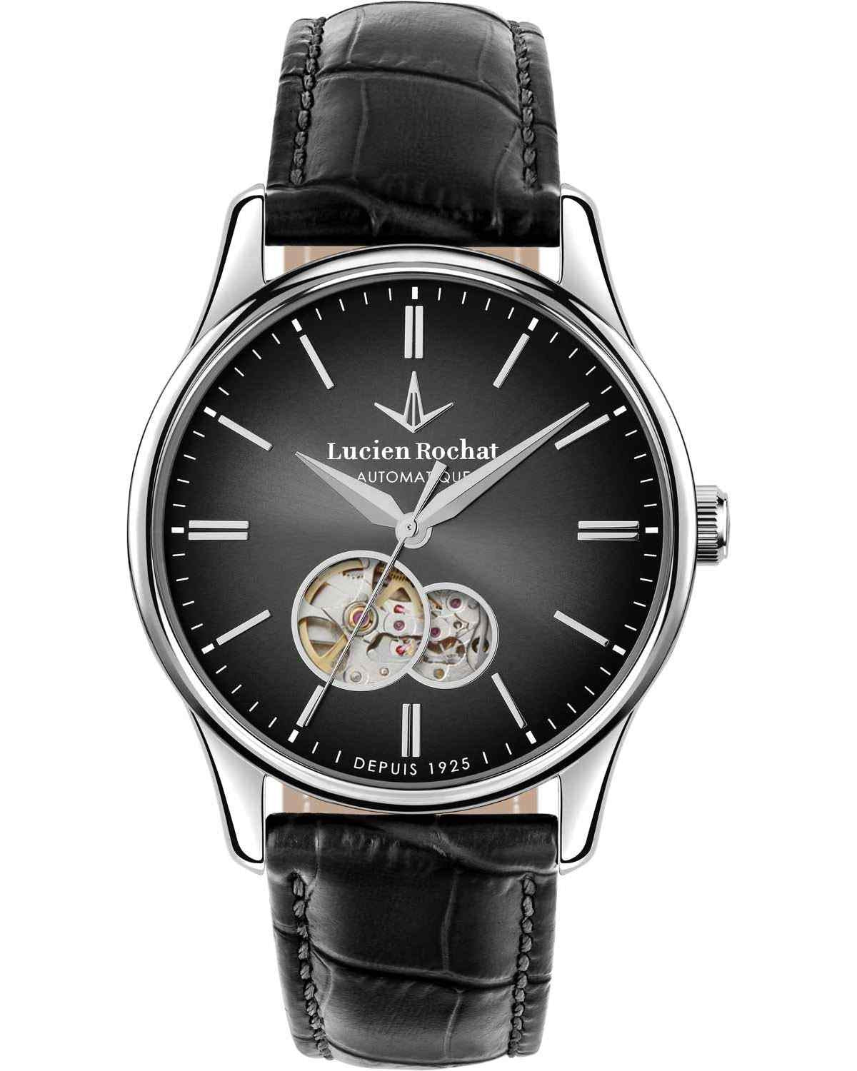 Ρολόι LUCIEN ROCHAT Montreux Automatic Black Leather Strap