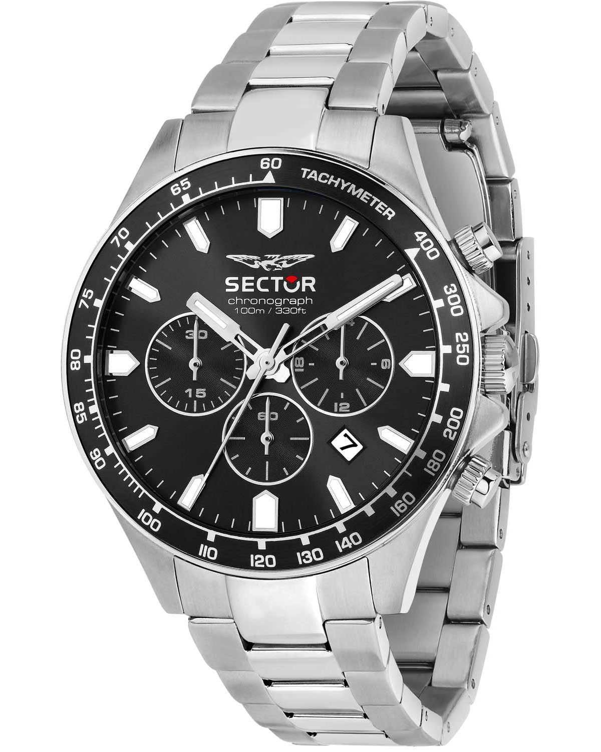 Ρολόι SECTOR 230 Chronograph Silver Stainless Steel Bracelet