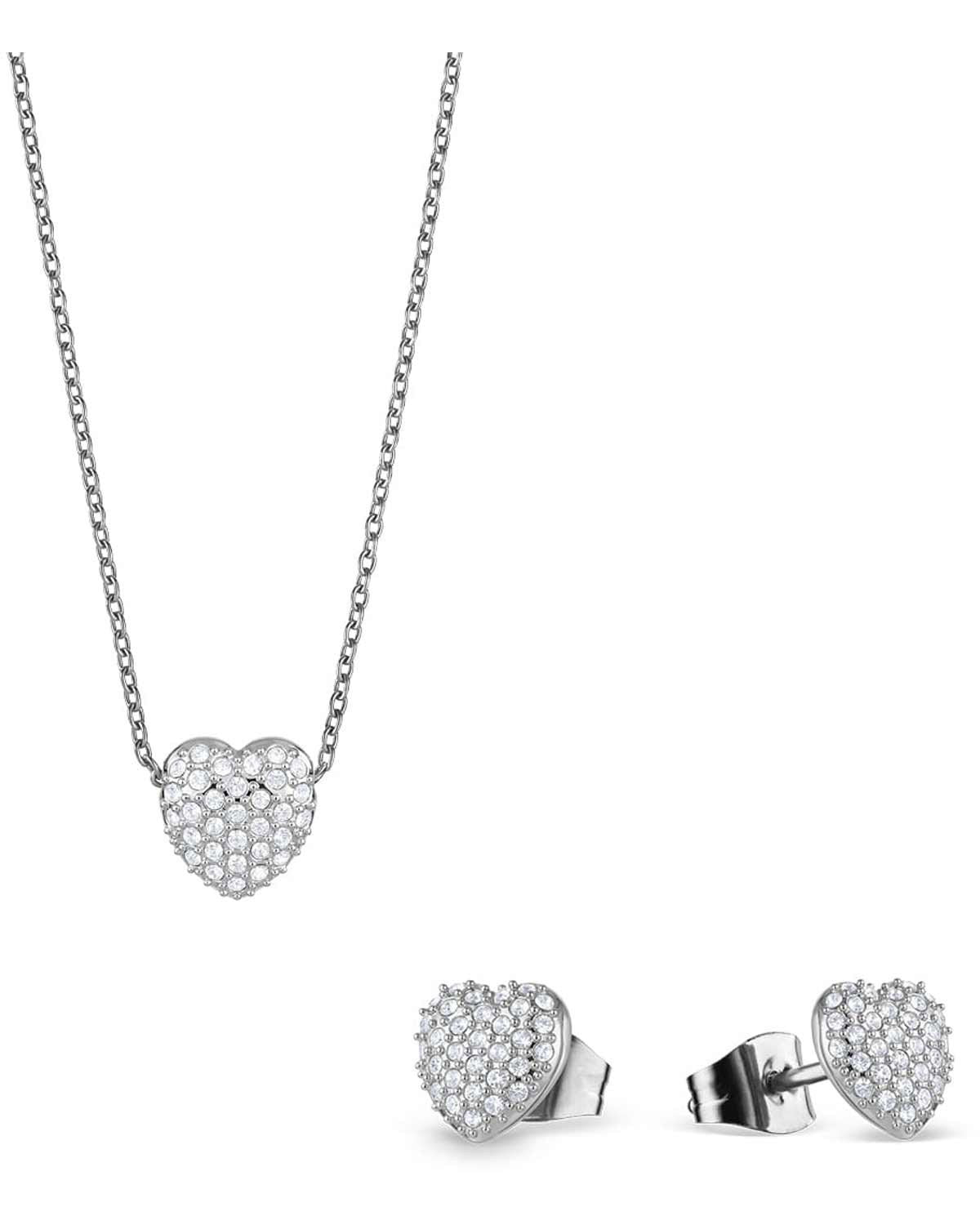 Σετ κολιέ και σκουλαρίκια BERING Valentine's Set Steel από ανοξείδωτο ατσάλι