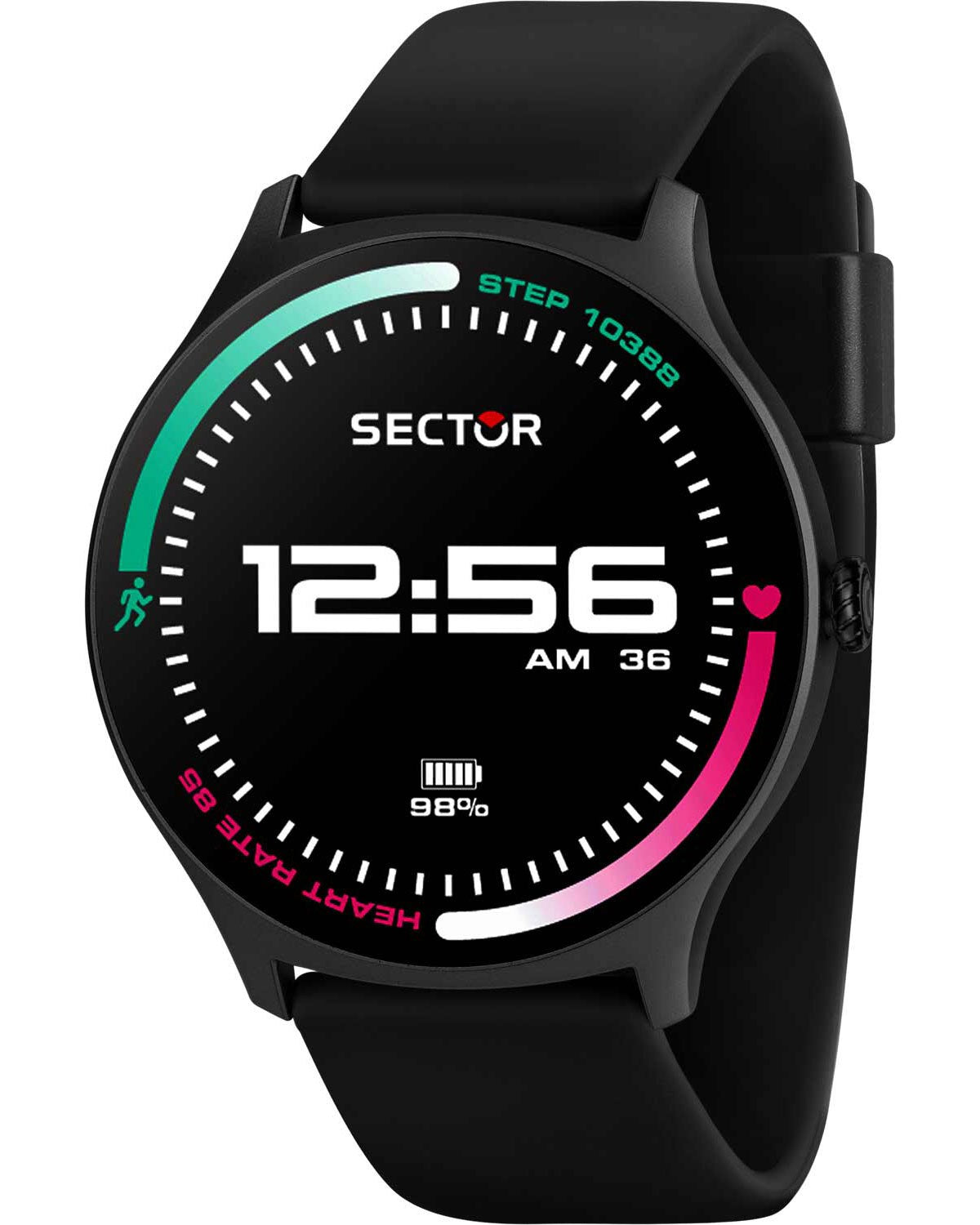 Ρολόι SECTOR S-06 Smartwatch Black Silicone Strap