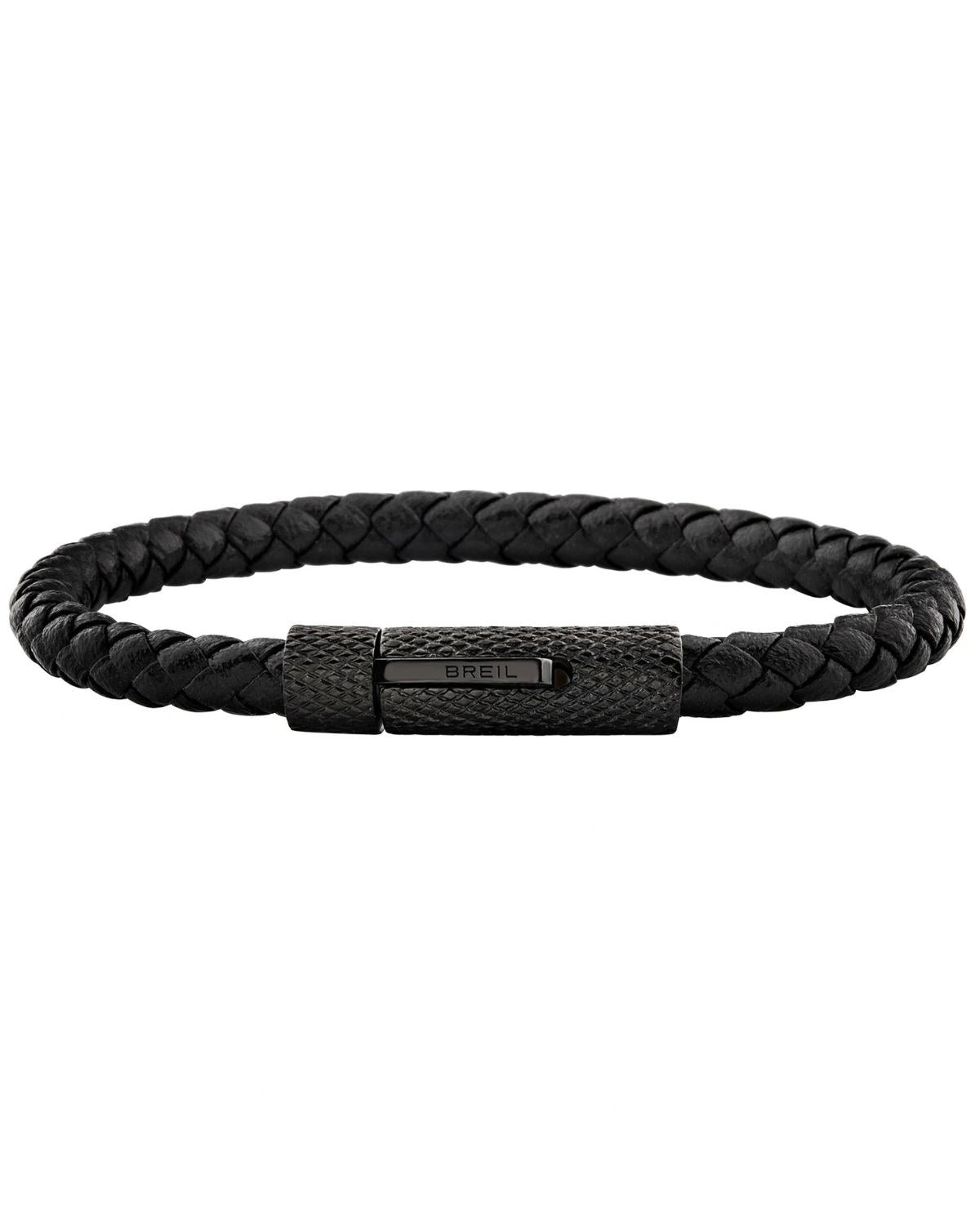 Ανδρικό βραχιόλι Leather Bloom από ανοξείδωτο ατσάλι και δέρμα
