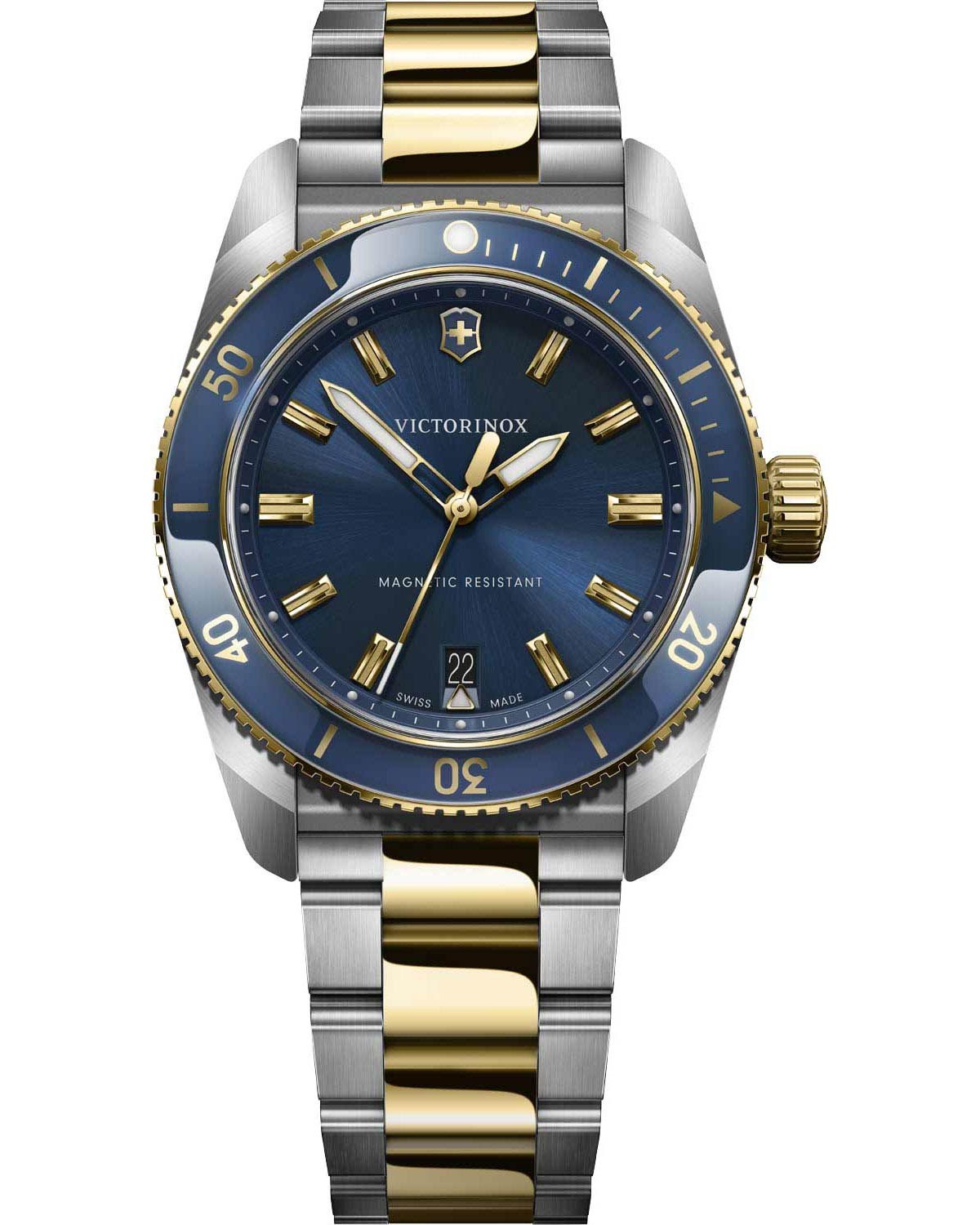 Ανδρικό ρολόι VICTORINOX Maverick με δίχρωμο μπρασελέ από ανοξείδωτο ατσάλι