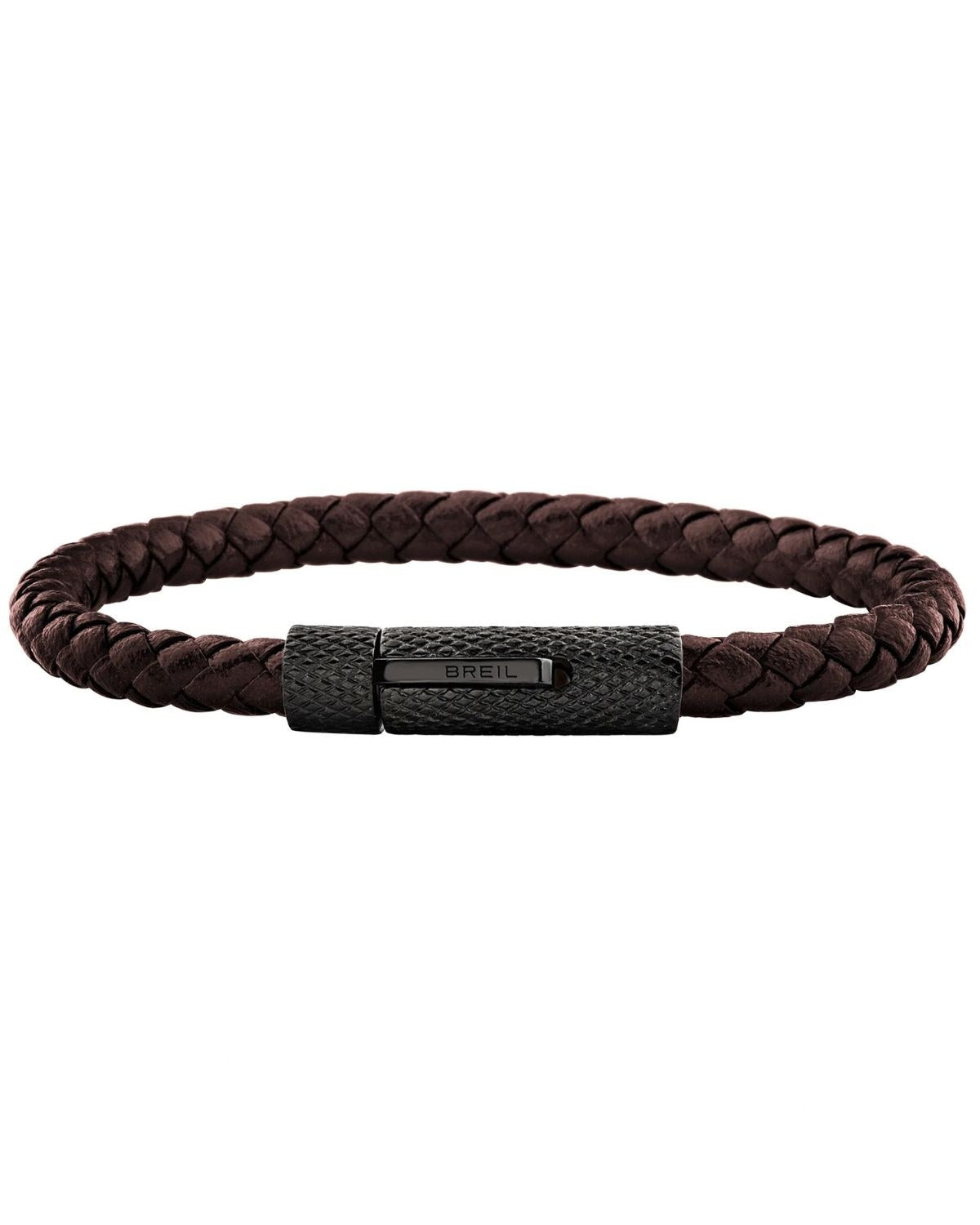 Ανδρικό βραχιόλι Leather Bloom από ανοξείδωτο ατσάλι και δέρμα