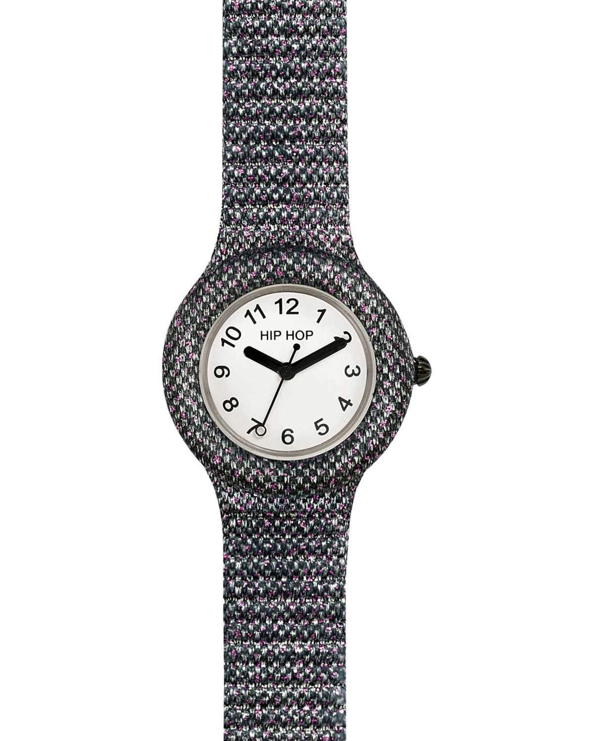Ρολόι HIP HOP Shimmer Crush Black Combined Materials Strap