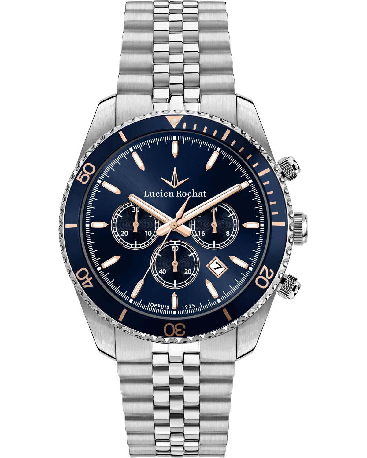 Ρολόι LUCIEN ROCHAT Leman Chronograph Silver Stainless Steel Bracelet