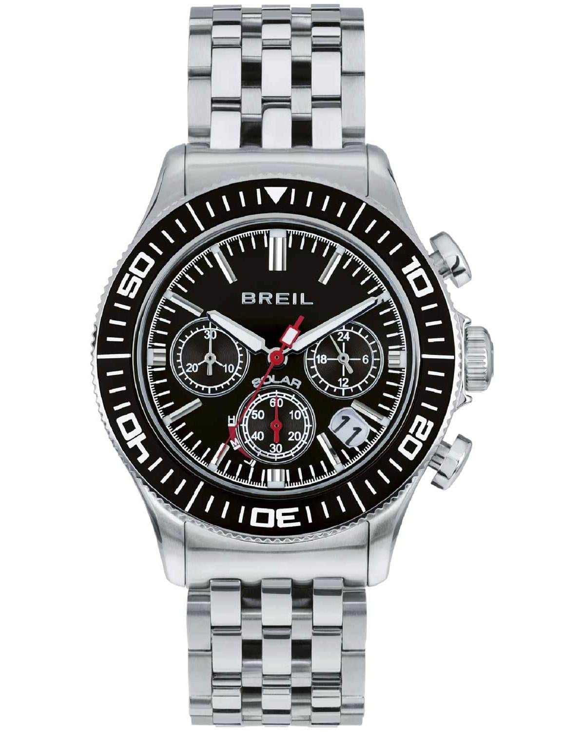 Ρολόι BREIL Manta 1970 Solar Chronograph Silver Stainless Steel Bracelet