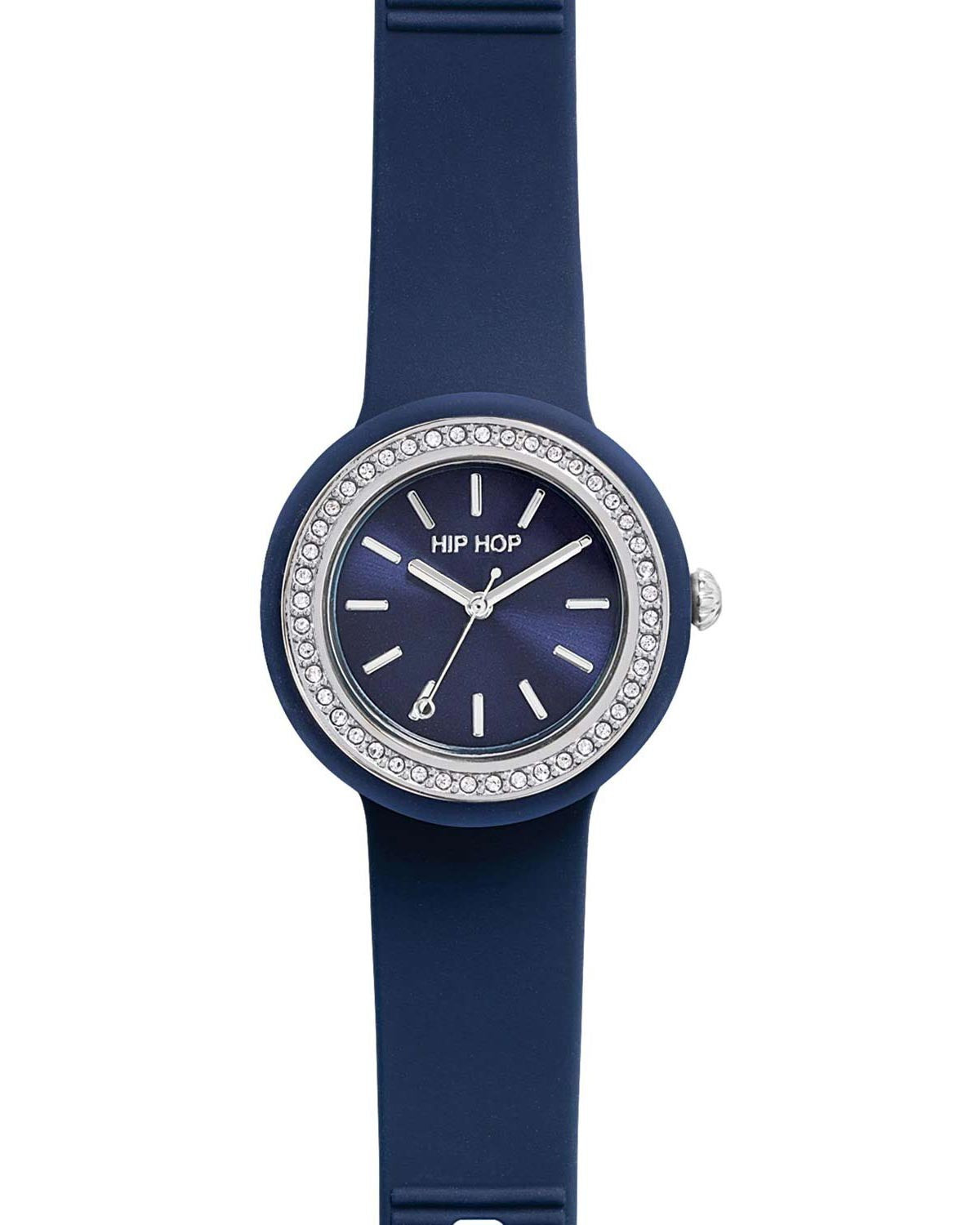Ρολόι HIP HOP Hero.DOT Bezel Glam Crystals Blue Silicone Strap