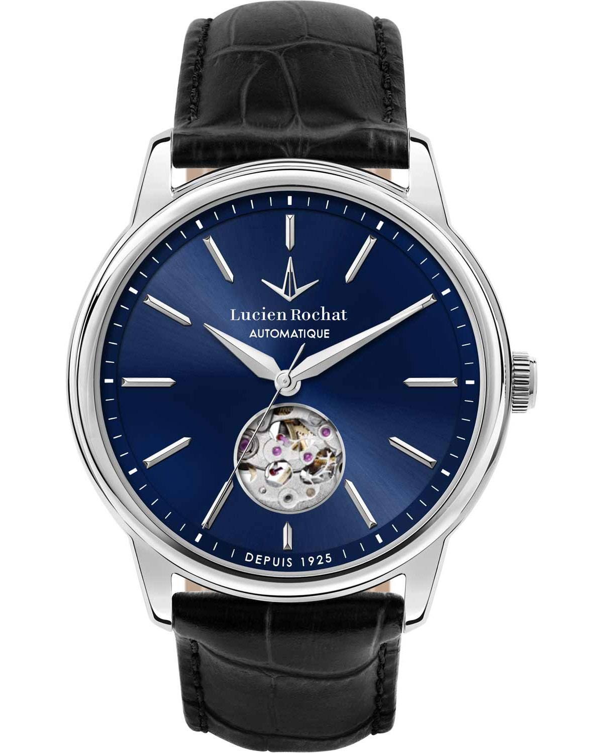 Ρολόι LUCIEN ROCHAT Iconic Automatic Black Leather Strap