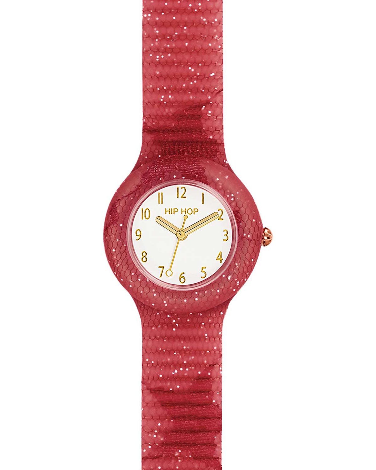 Ρολόι HIP HOP Lace Pink Red Star Red Combined Materials Strap