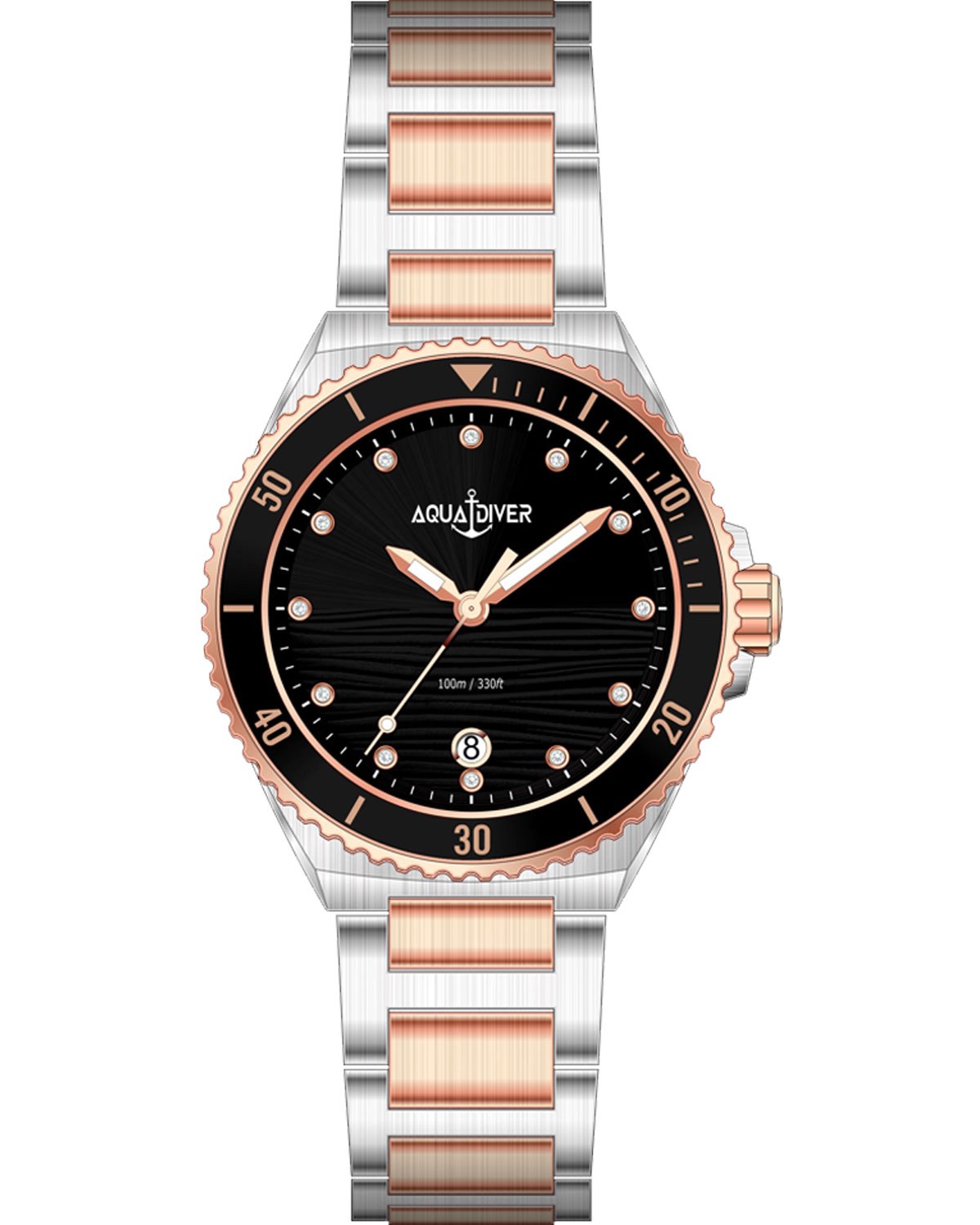 Ρολόι AQUADIVER Oceana Swarovski Two Tone Stainless Steel Bracelet