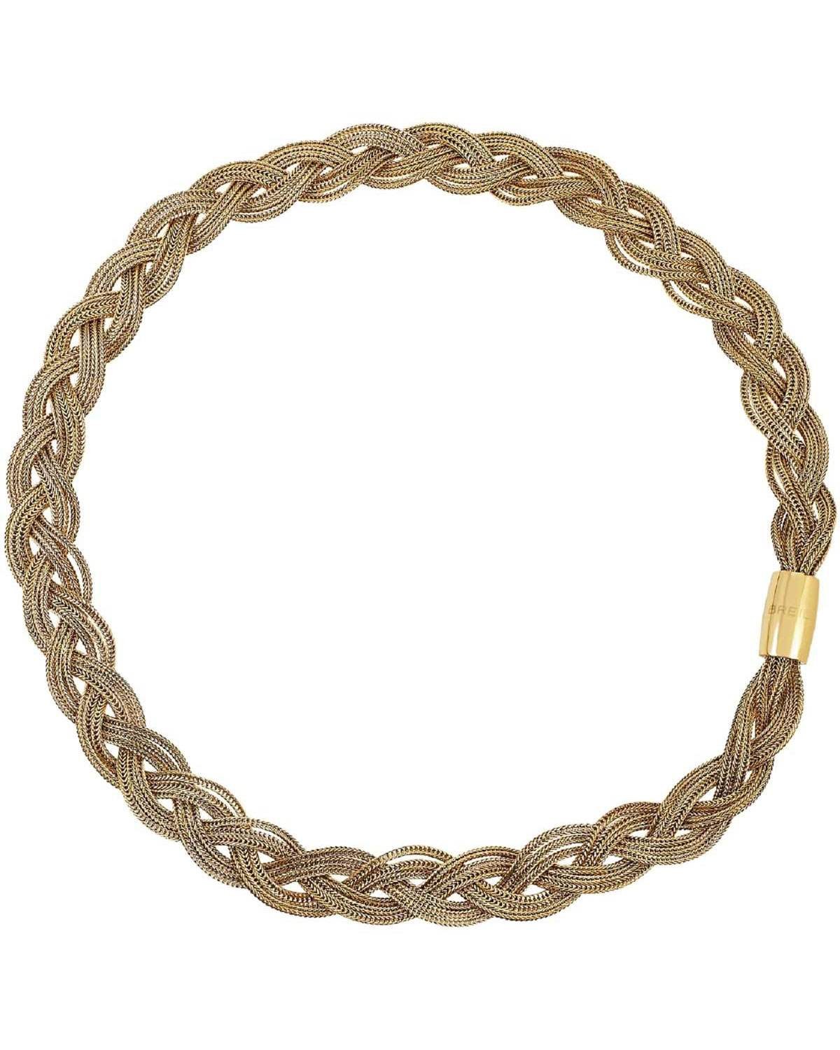 Κολιέ BREIL Magnetica System Golden Twist από ανοξείδωτο ατσάλι (Medium)