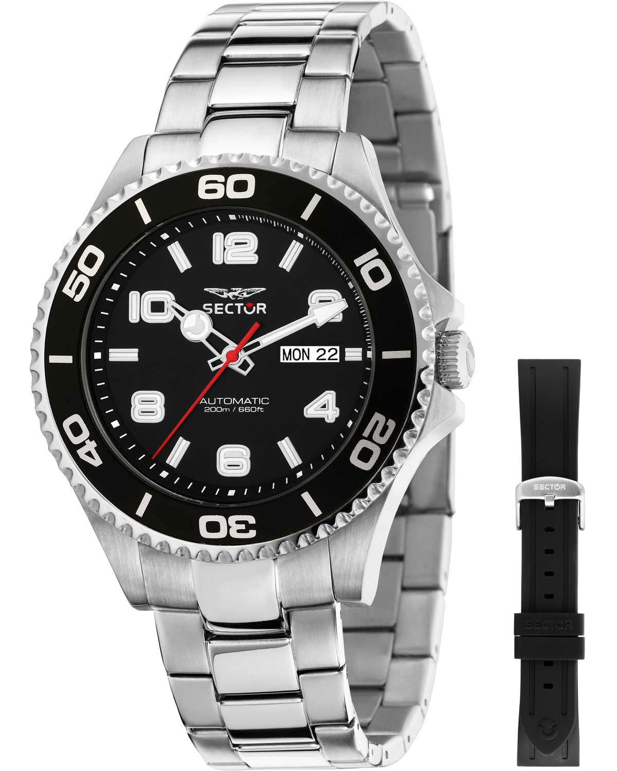 Ρολόι SECTOR 230 Automatic Silver Stainless Steel Bracelet Gift Set