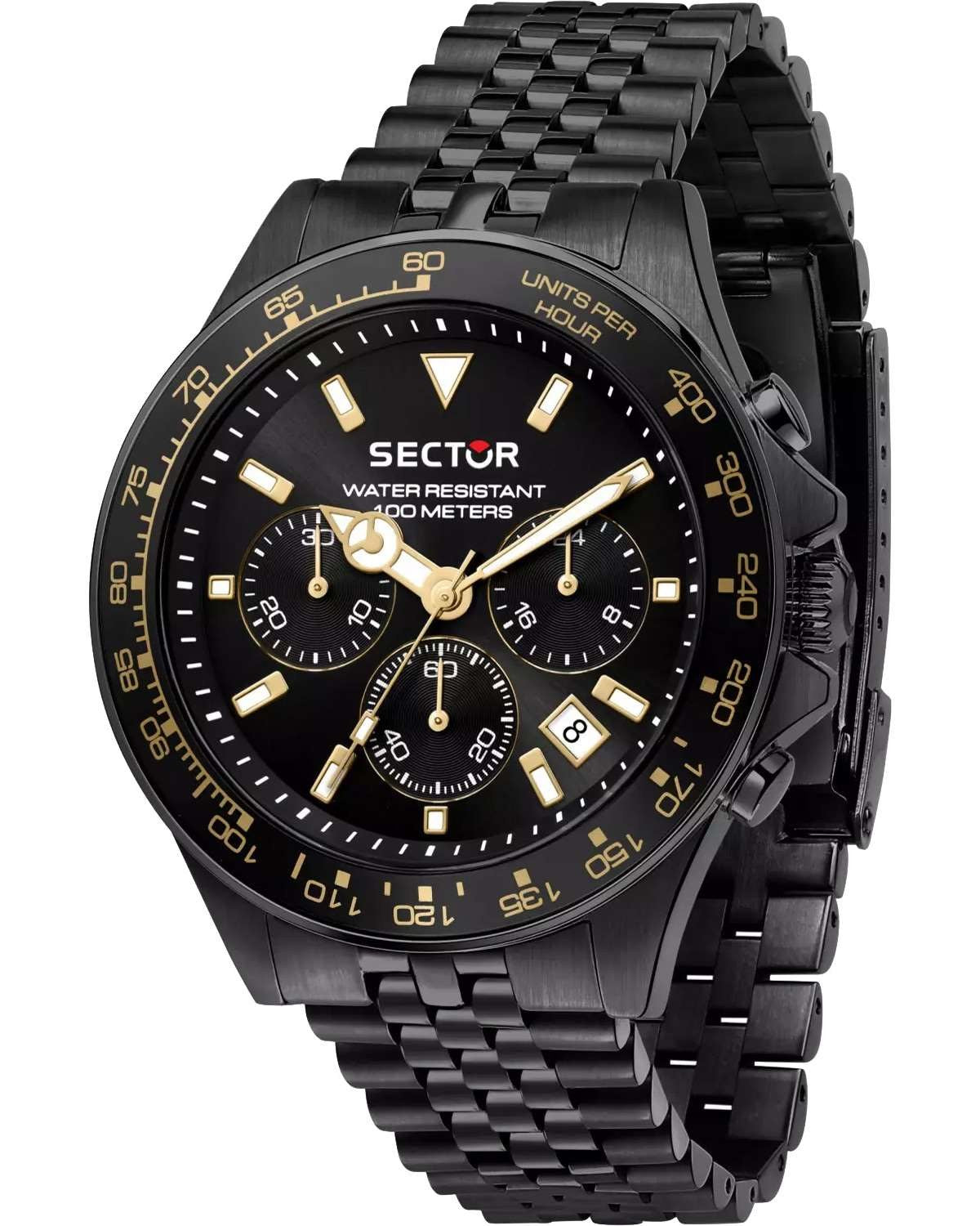 Ρολόι SECTOR 230 Chronograph Black Metallic Bracelet