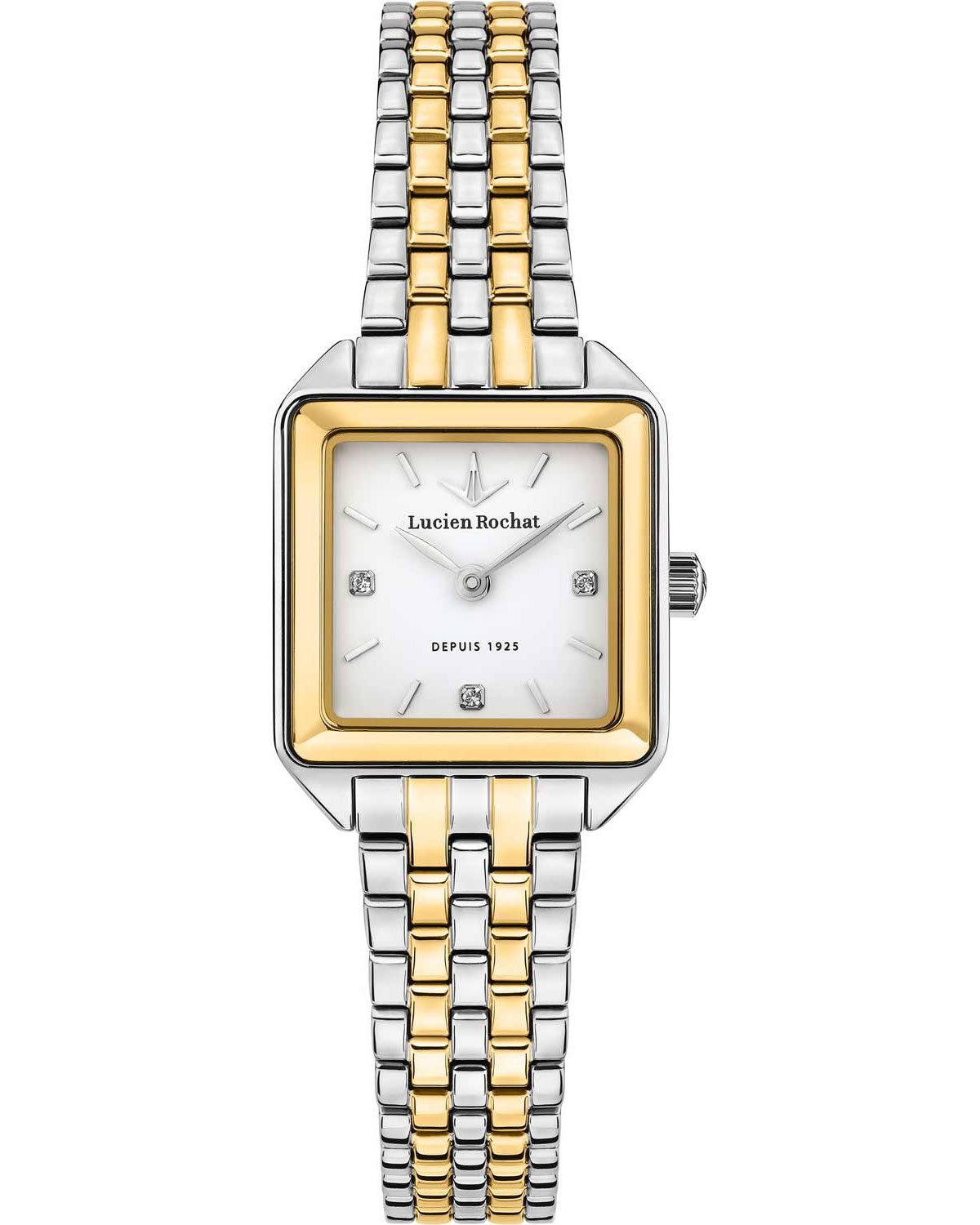 Ρολόι LUCIEN ROCHAT Aurorae Diamonds Two Tone Stainless Steel Bracelet