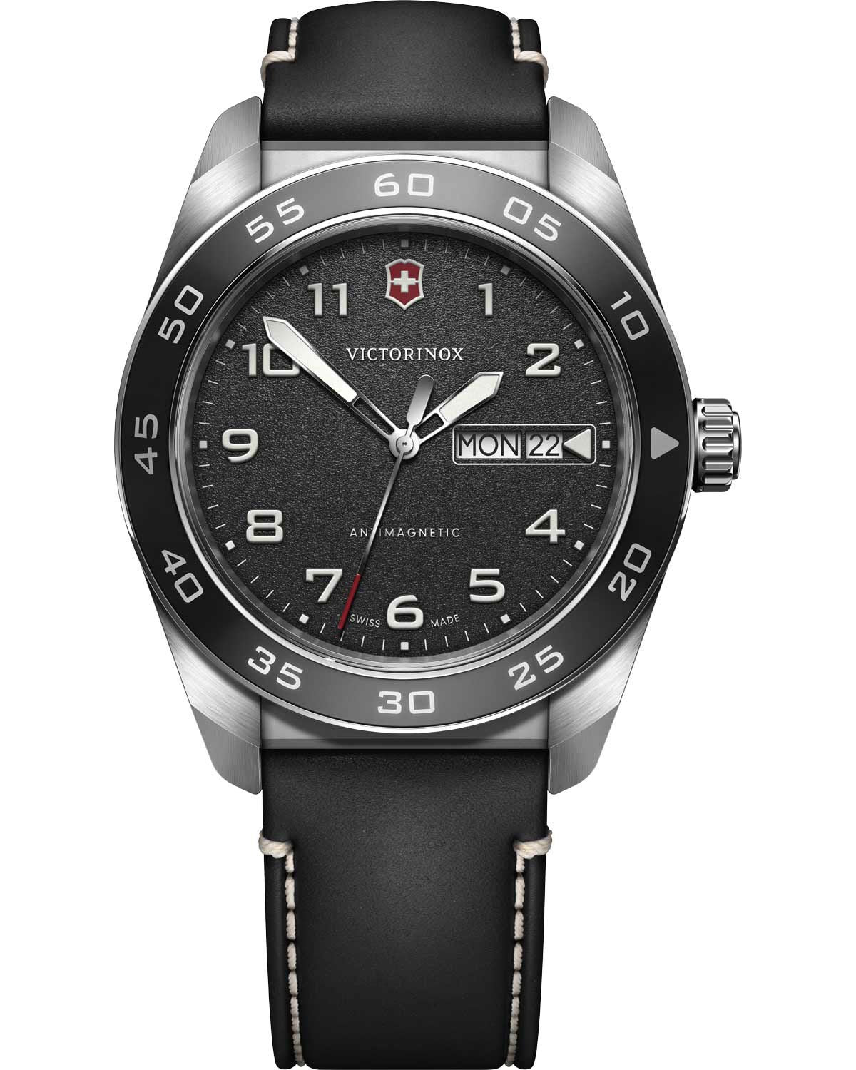 Ρολόι VICTORINOX Swiss Army Black Leather Strap