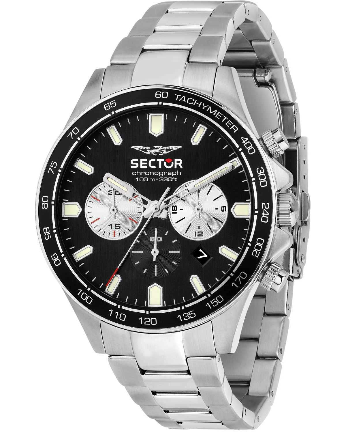 Ρολόι SECTOR 230 Chronograph Silver Stainless Steel Bracelet